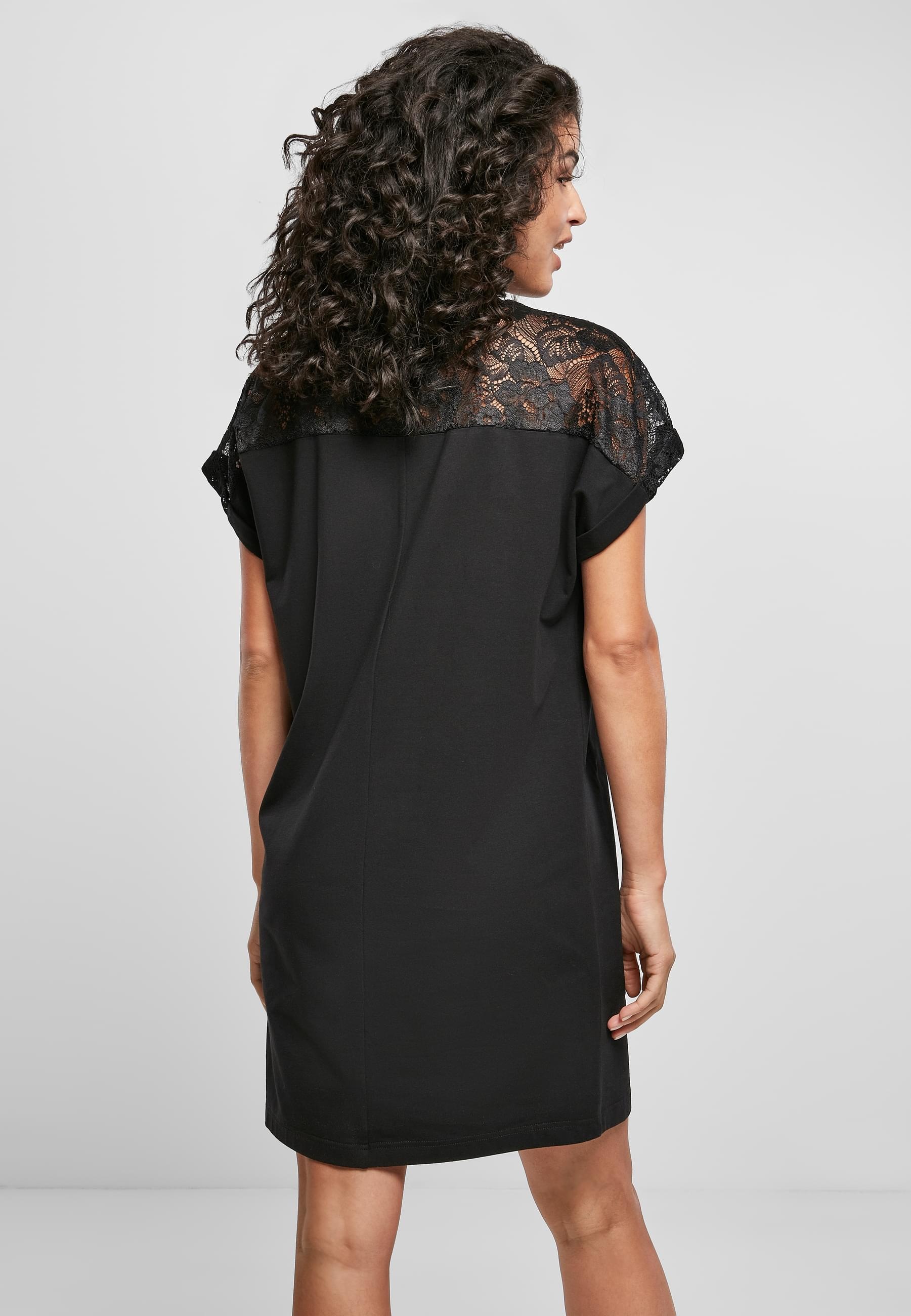 URBAN CLASSICS Shirtkleid »Urban Classics Damen Ladies Lace Tee Dress«, (1 tlg.)