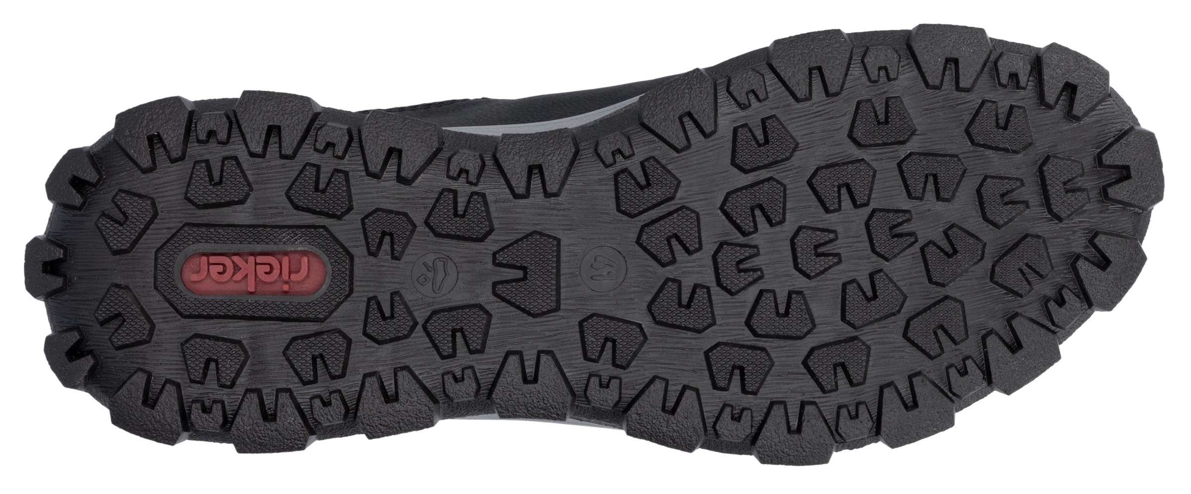 Sneaker RIEKER, Herren, Gr. 44, schwarz, Lederimitat, Textil, Schuhe Sneaker, Outdoorschuh, Halbschuh, Schnürschuh mit TEX-Membran 3