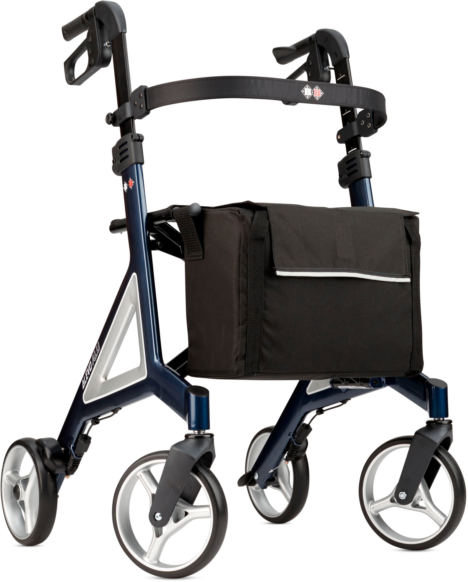 Bischoff & Bischoff Rollator »Alevo Alu Rollator«, faltbar - für drinnen und draußen, mit stabilem Sitz, Sitzhöhe 51 cm