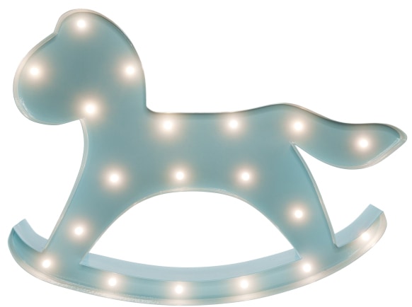 MARQUEE LIGHTS LED Dekolicht "Hobbyhorse", 19, H: 22cm, 1 Stk., blau, Leuchten, Wandlampe, Tischlampe Schaukelpferd 19 Leuchtmittel - 31x22 cm
