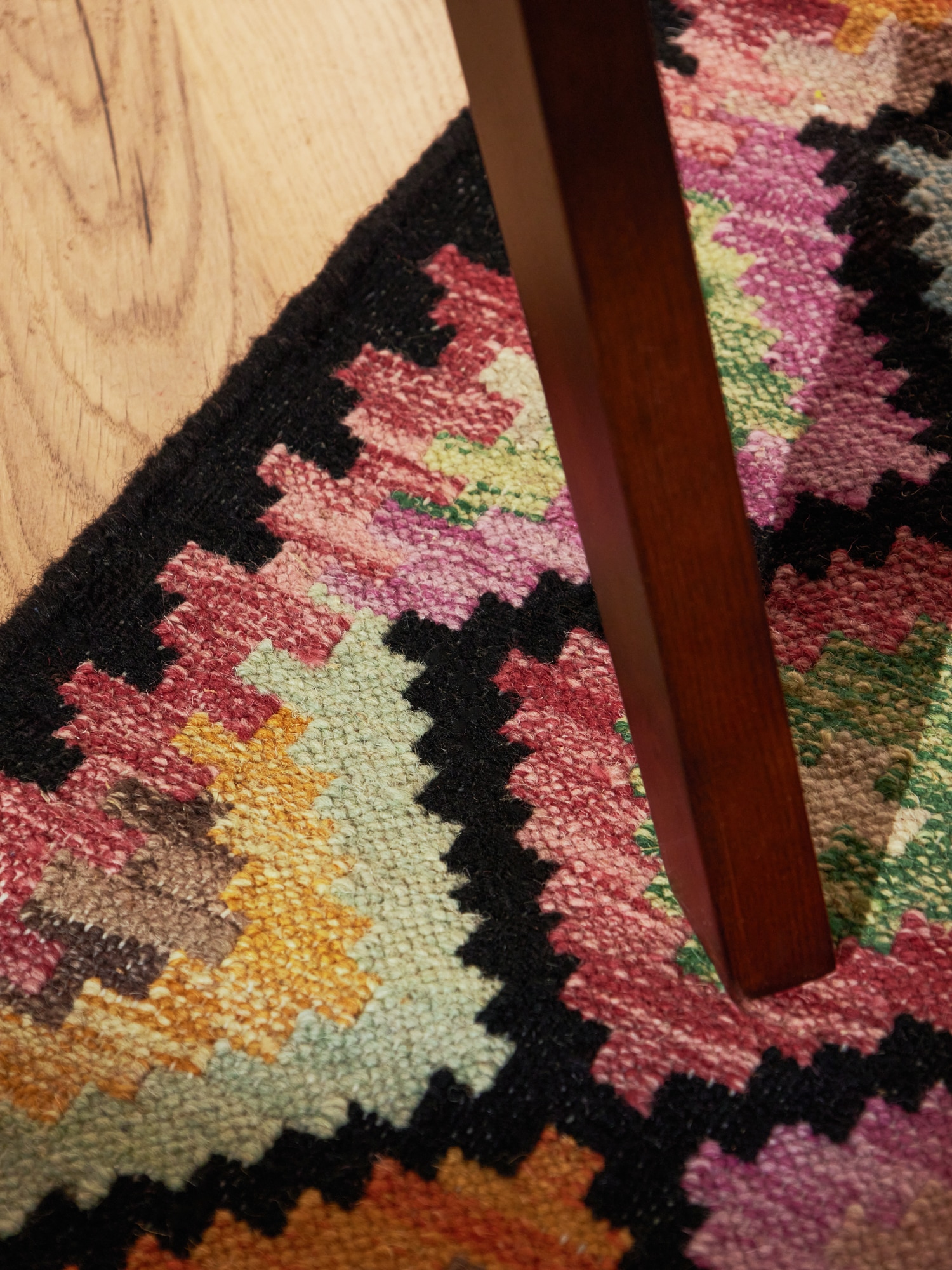 HANSE Home Teppich »Kelim Zara«, rechteckig, 3 mm Höhe, Wolle, Baumwolle, Natur, Handgewebt, orientalisch, Boho, traditionell