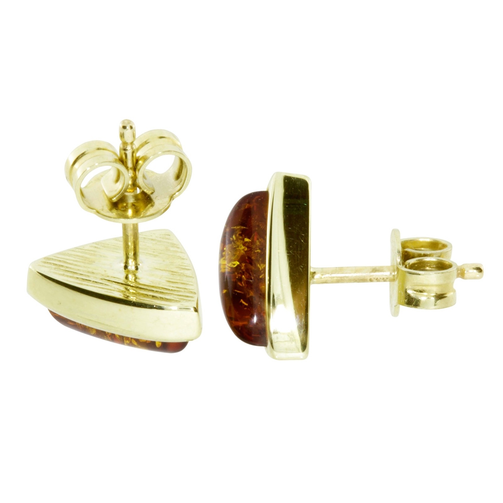OSTSEE-SCHMUCK Paar Ohrstecker »- Reia - Gold 585/000 - Bernstein«