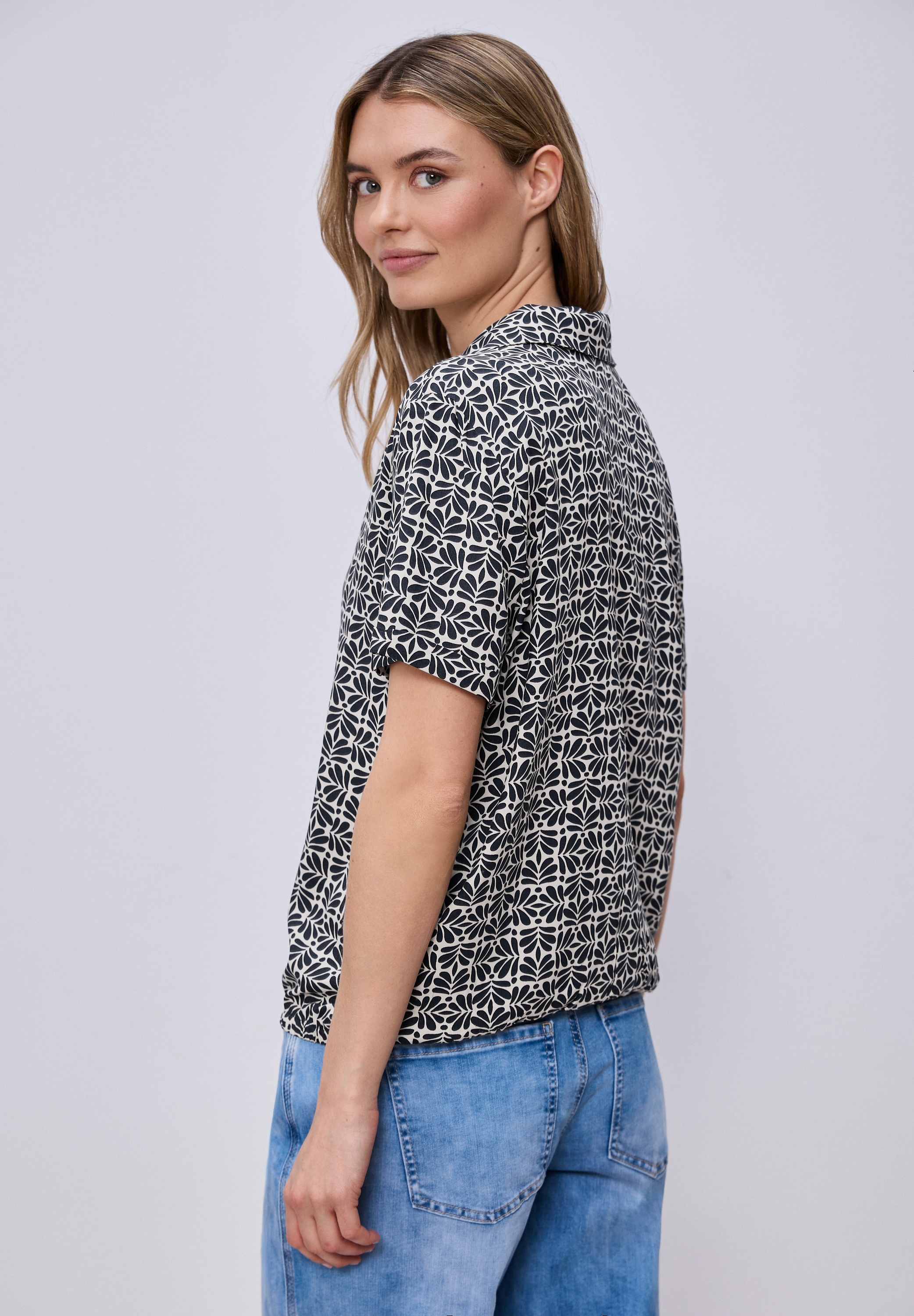 STREET ONE Kurzarmbluse aus softer Viskose