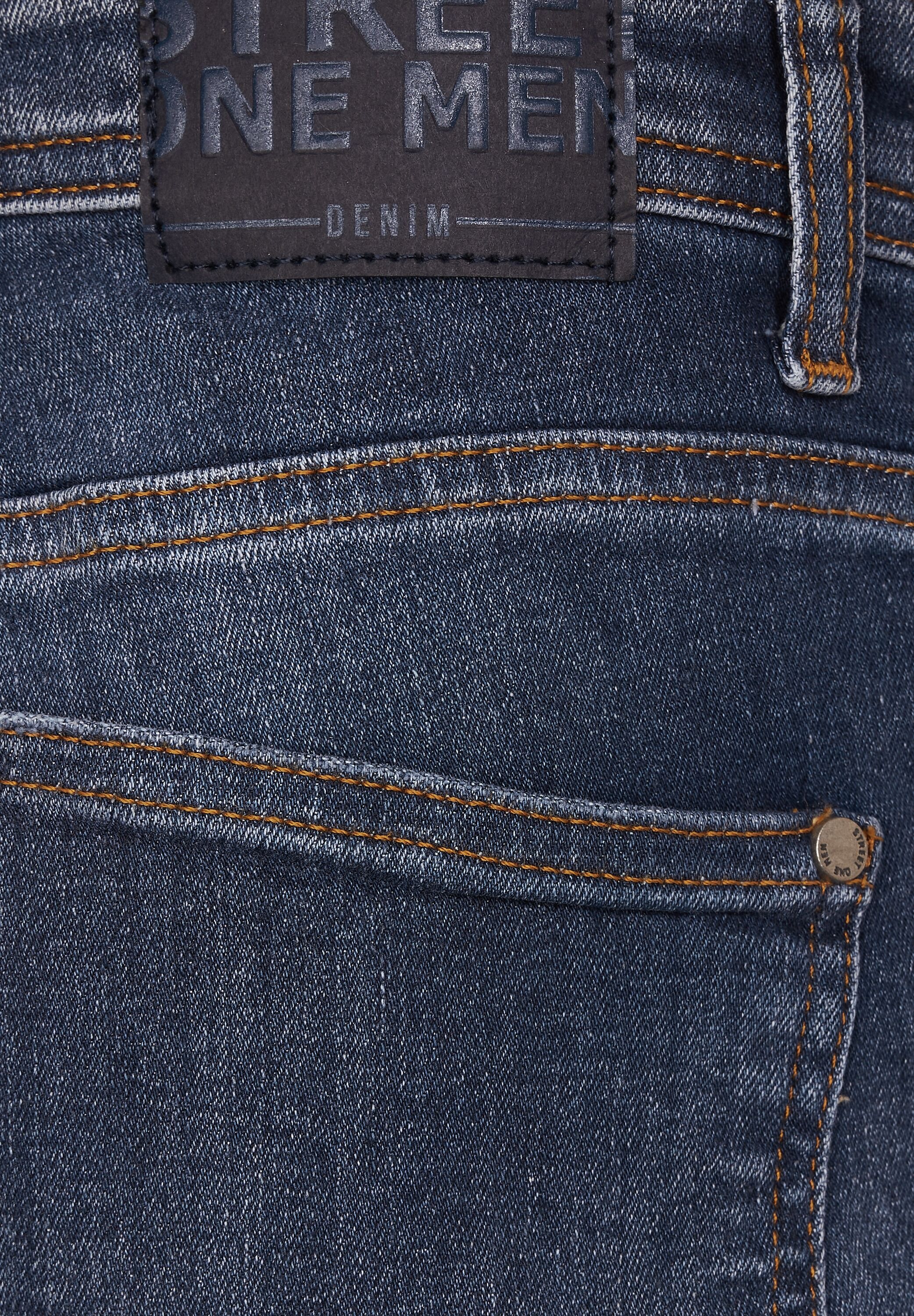 STREET ONE MEN Regular-fit-Jeans, im Used Look