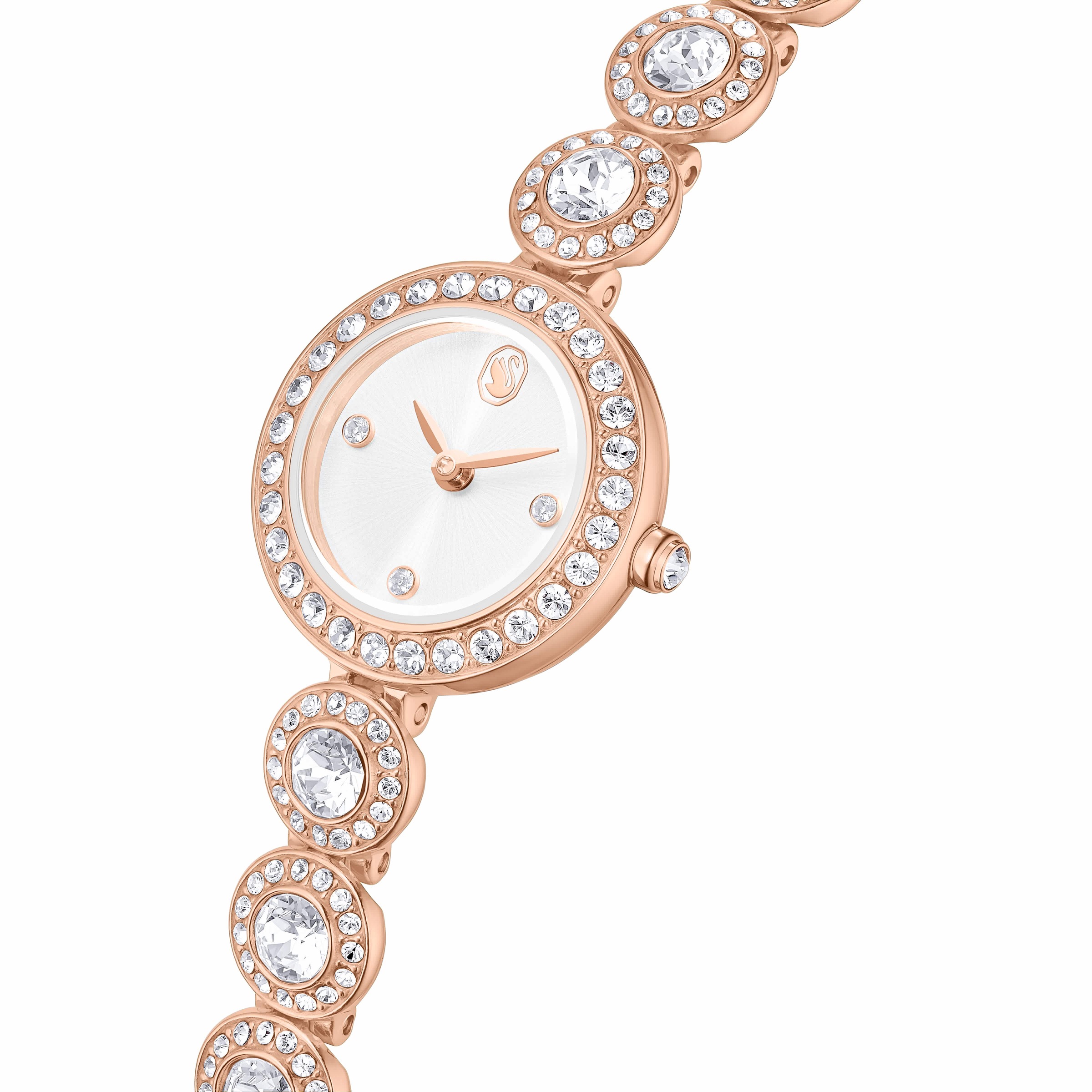 Swarovski Quarzuhr »UNA« Armbanduhr, Damenuhr, Edelstahlarmband, analog, Swarovski®-Kristalle