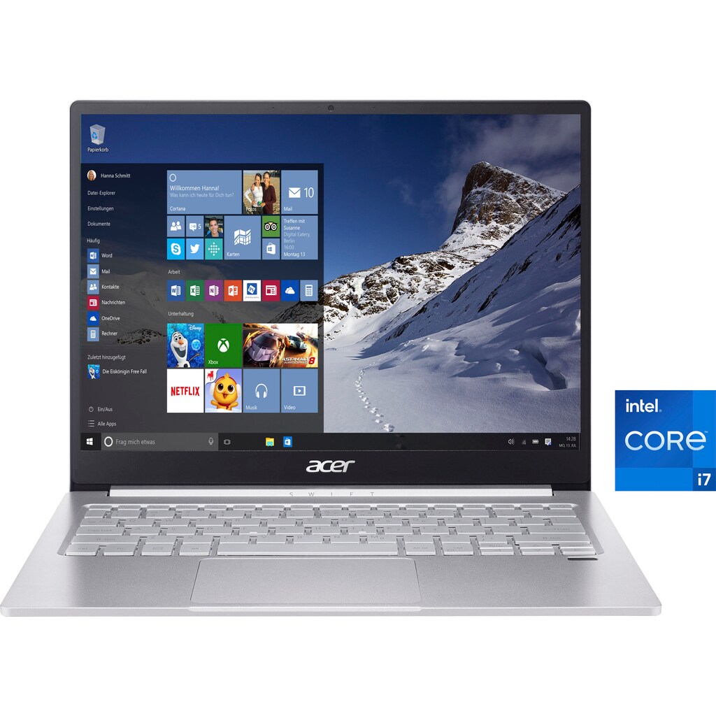 Acer Notebook »Swift 3 SF313-53-7165«, 34,3 cm, / 13,5 Zoll, Intel, Core i7, Iris© Xe Graphics, 1000 GB SSD