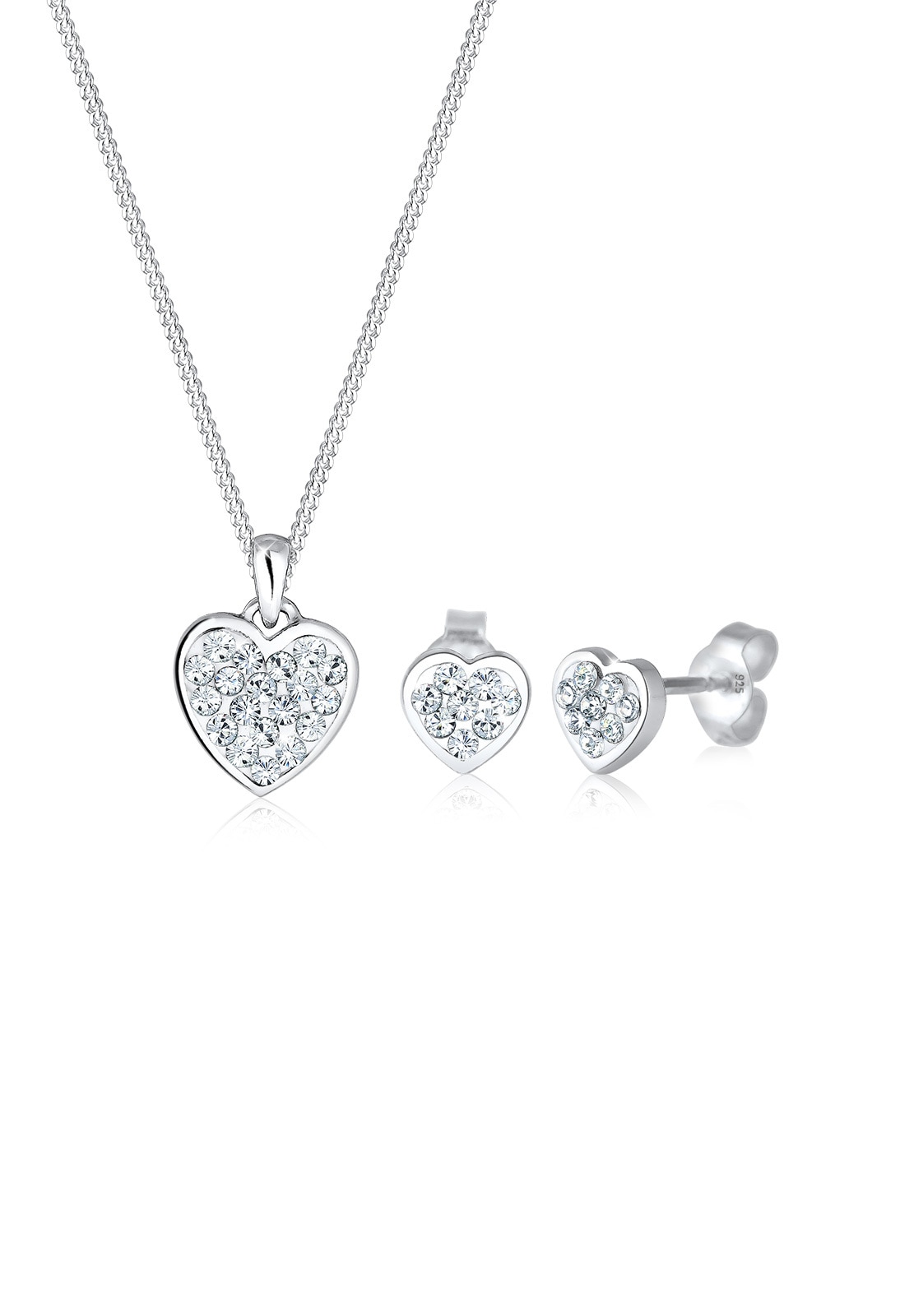 Schmuckset »Herz Kristalle 925 Silber Amour«