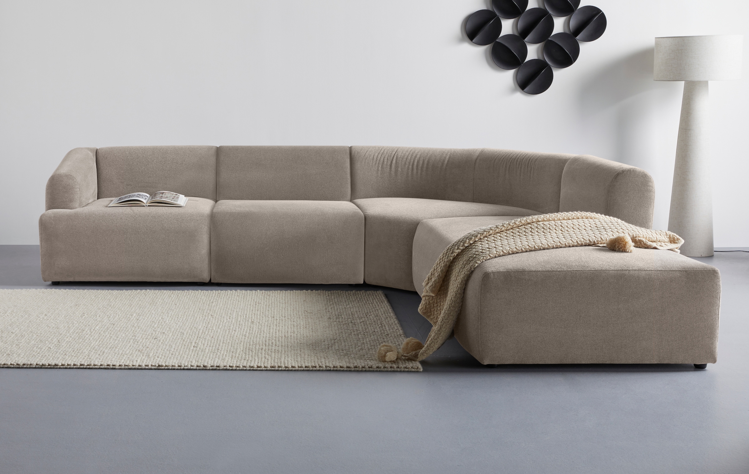LeGer Home by Lena Gercke Ecksofa "LYZA L-Form links/rechts, Modularsofa "XL", Maße B/T/H: 287/267/74 cm" aus 4 Modulen, zusammen oder einzeln stellbar