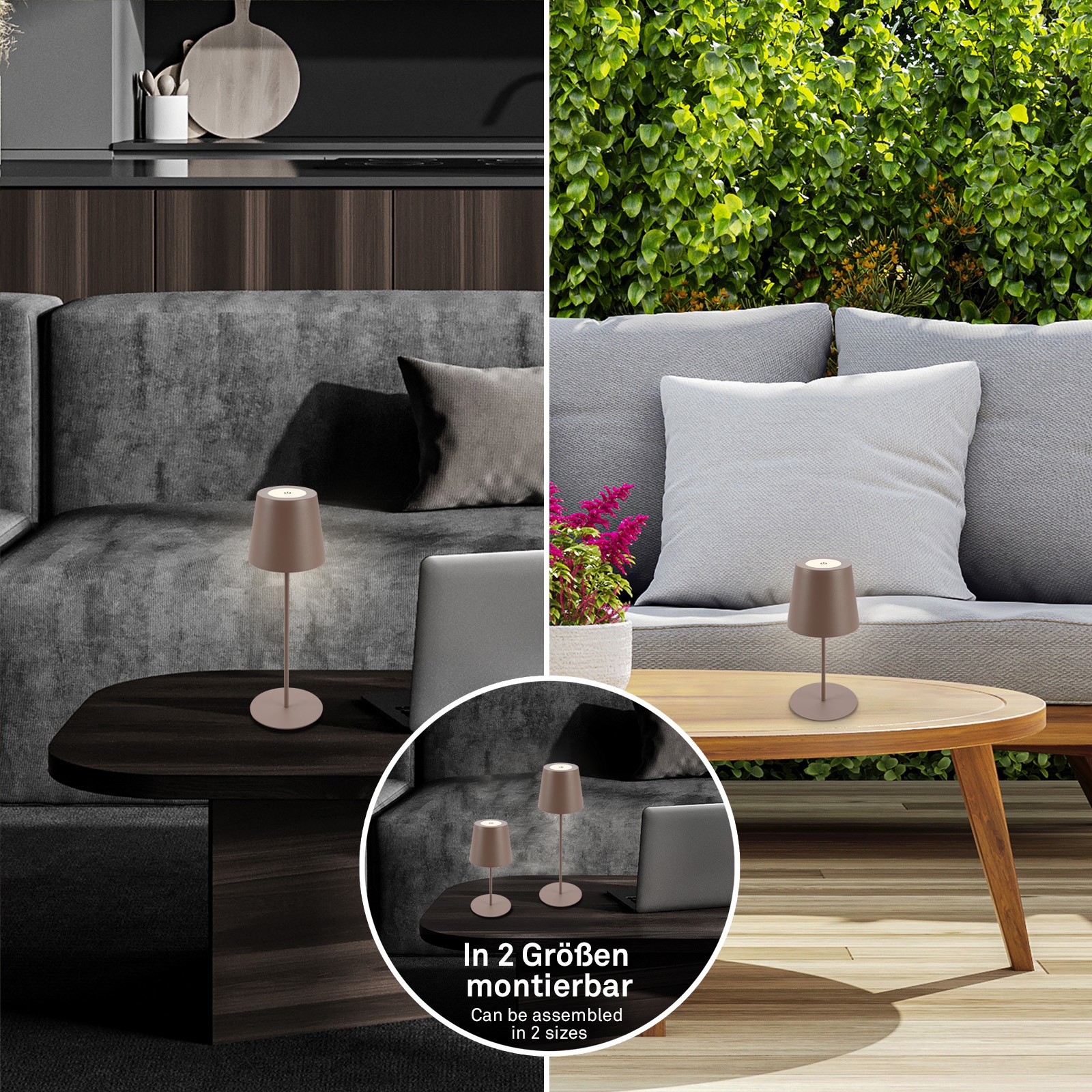 Briloner Leuchten LED Außen-Tischleuchte »Coloris«, Leuchtmittel LED-Modul | LED fest integriert