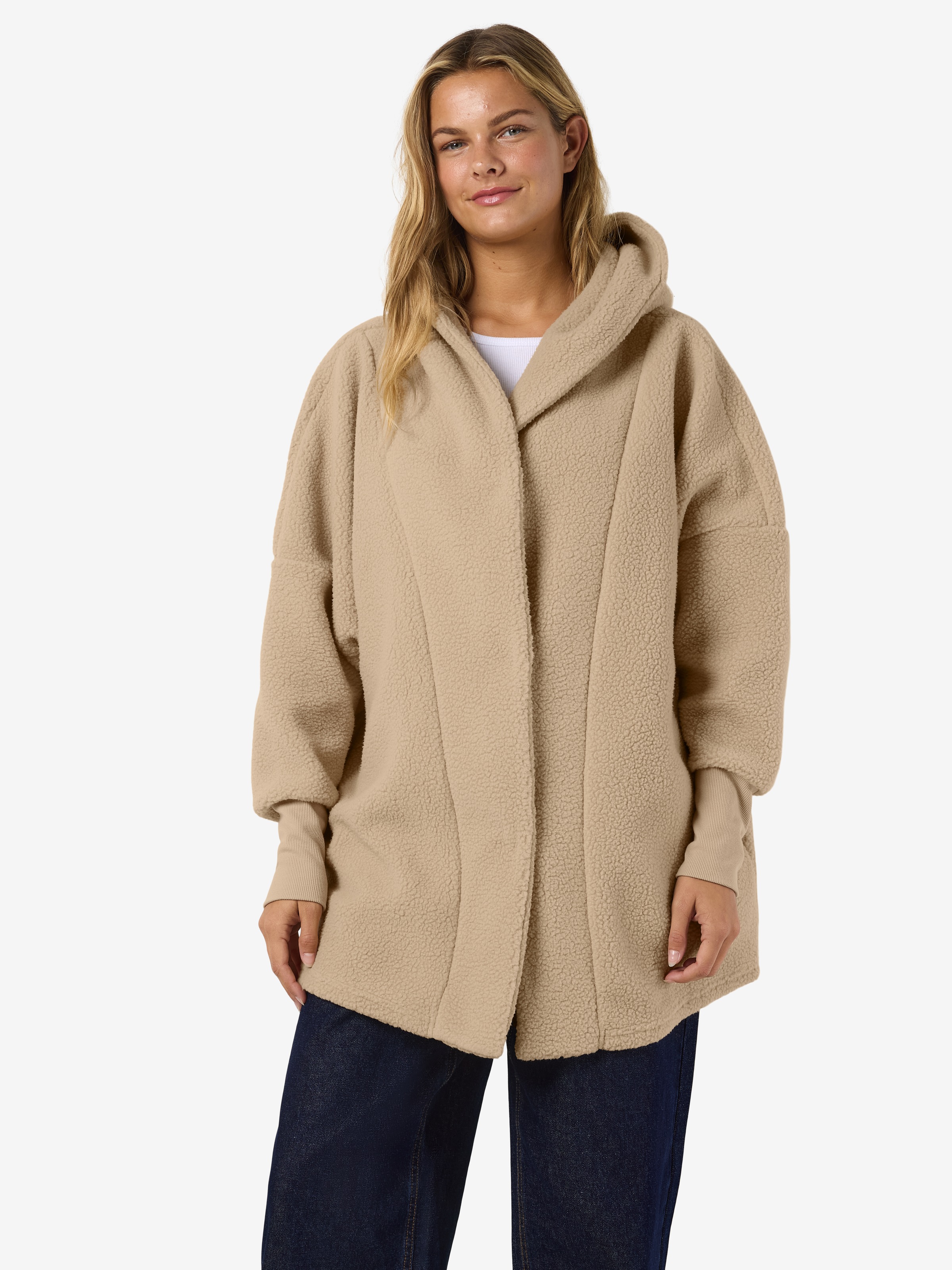 Noisy may Kapuzensweatjacke "NMCOZY L/S LONG SHACKET W HOOD JRS NOOS" günstig online kaufen