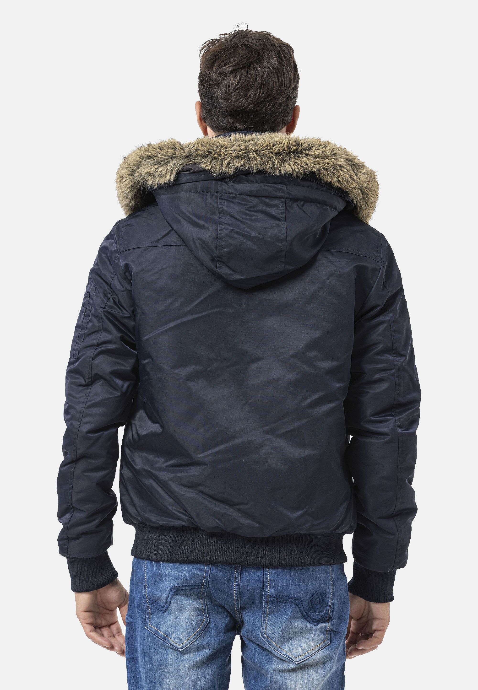 Cipo & Baxx Winterjacke »CM229« mit Kapuze