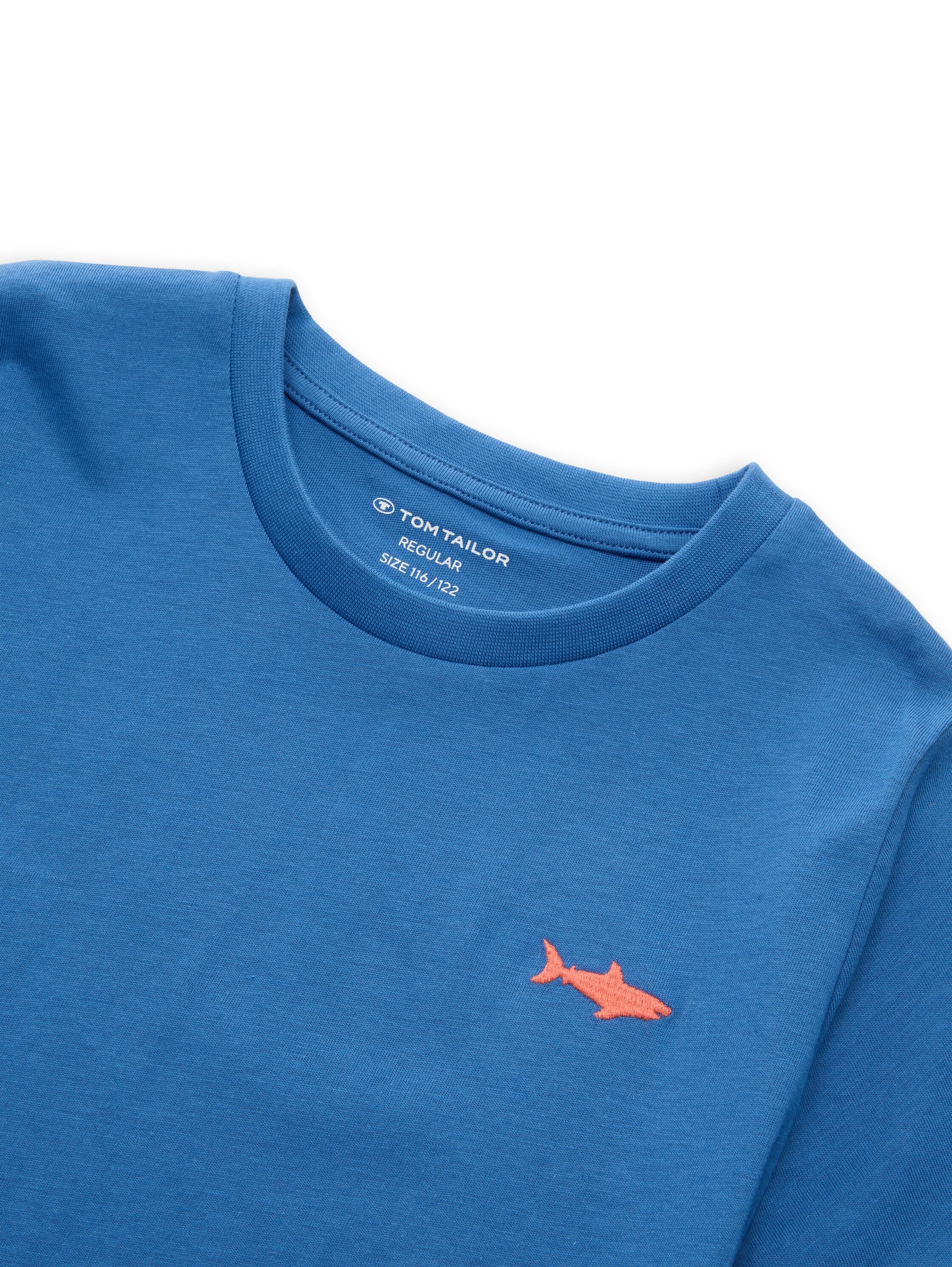 TOM TAILOR T-Shirt mit Dino-Stickerei