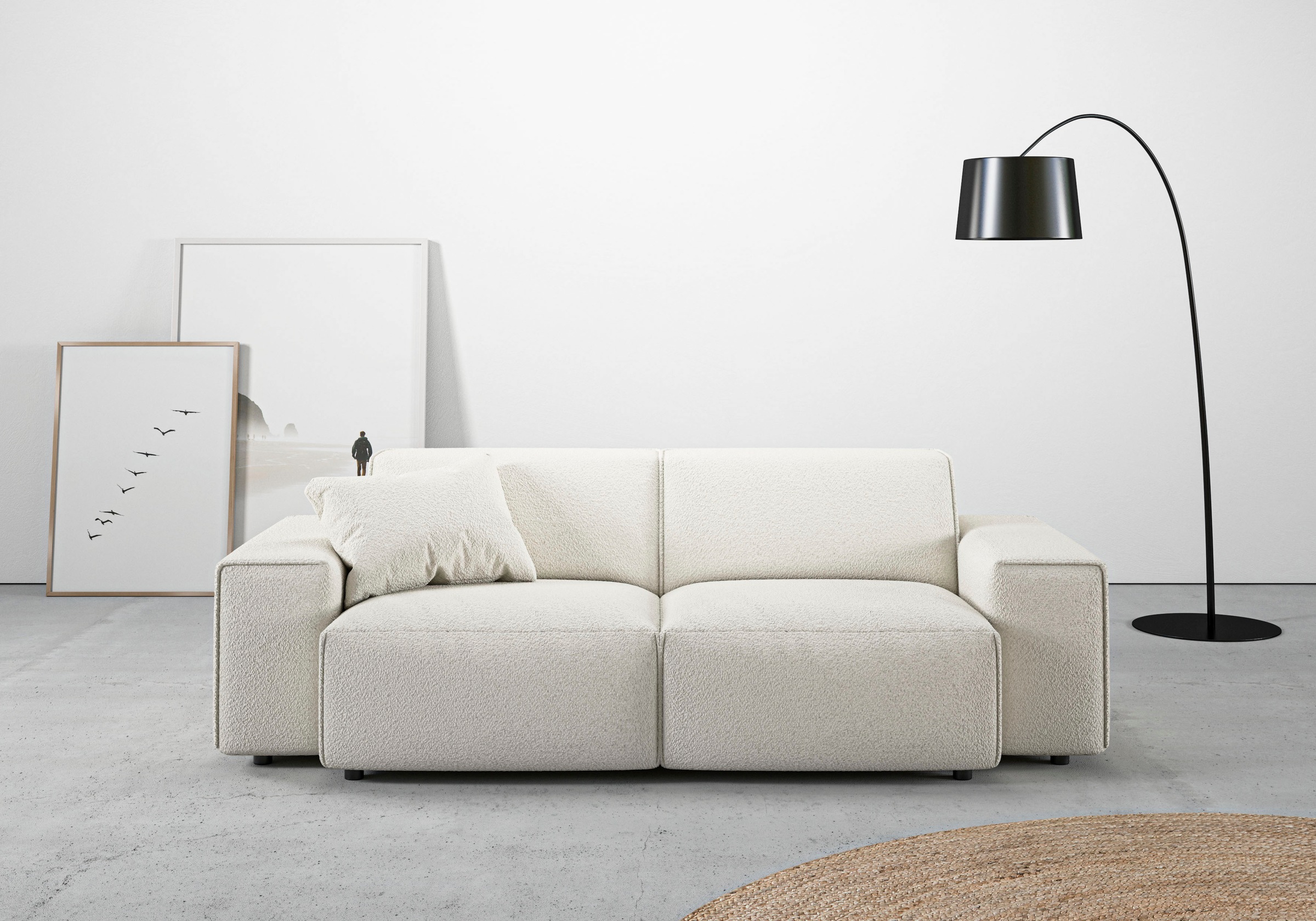 Home affaire 2,5-Sitzer "Glimminge auch in Breitcord, Feincord + Easy care-Bezug" besondere Kedernähte, Zierkissen