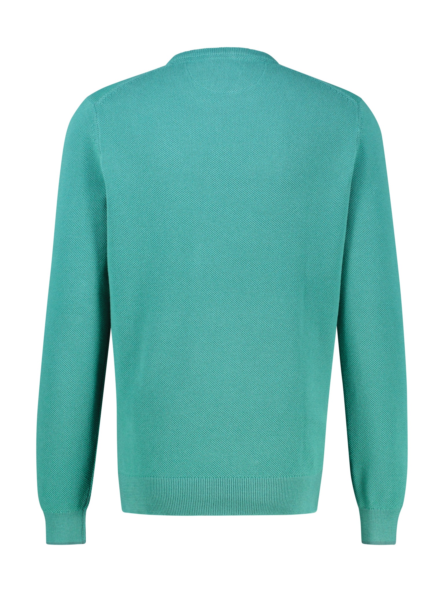 Strickpullover LERROS, Herren, Gr. XXL, soft teal, Strick, Obermaterial: 100% Baumwolle, unifarben, normal hüftbedeckend, Rundhals, Bündchen, Pullover Strickpullover, mit Logo-Stickerei und aus reiner Baumwolle 6