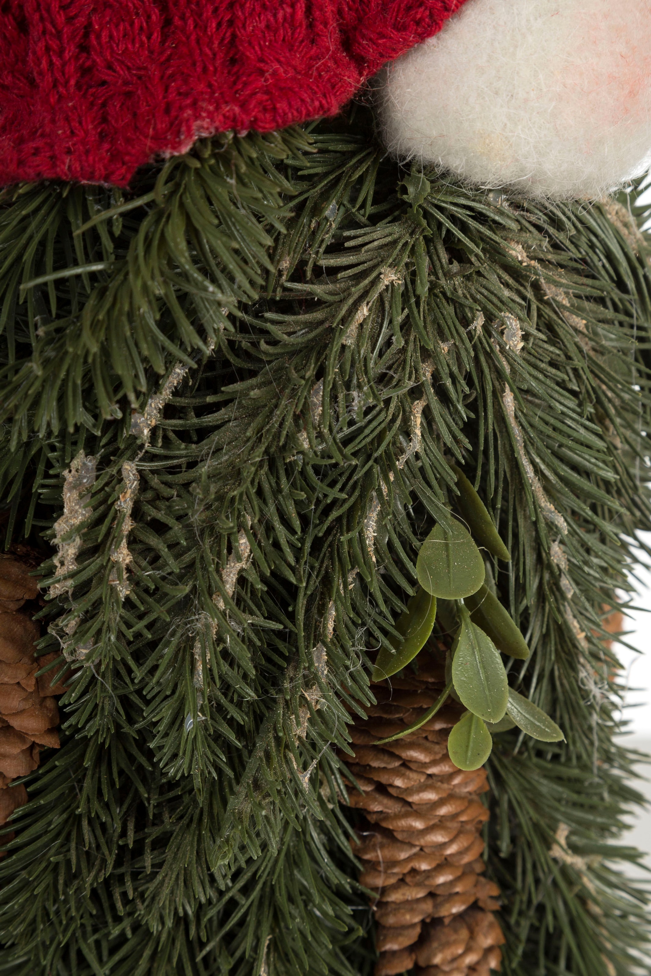 Myflair Möbel & Accessoires Wichtel »mit Tannenzapfen und rotem Mantel«, Dekofigur mit Tannenbart, Weihnachtsdeko, Höhe ca. 44 cm