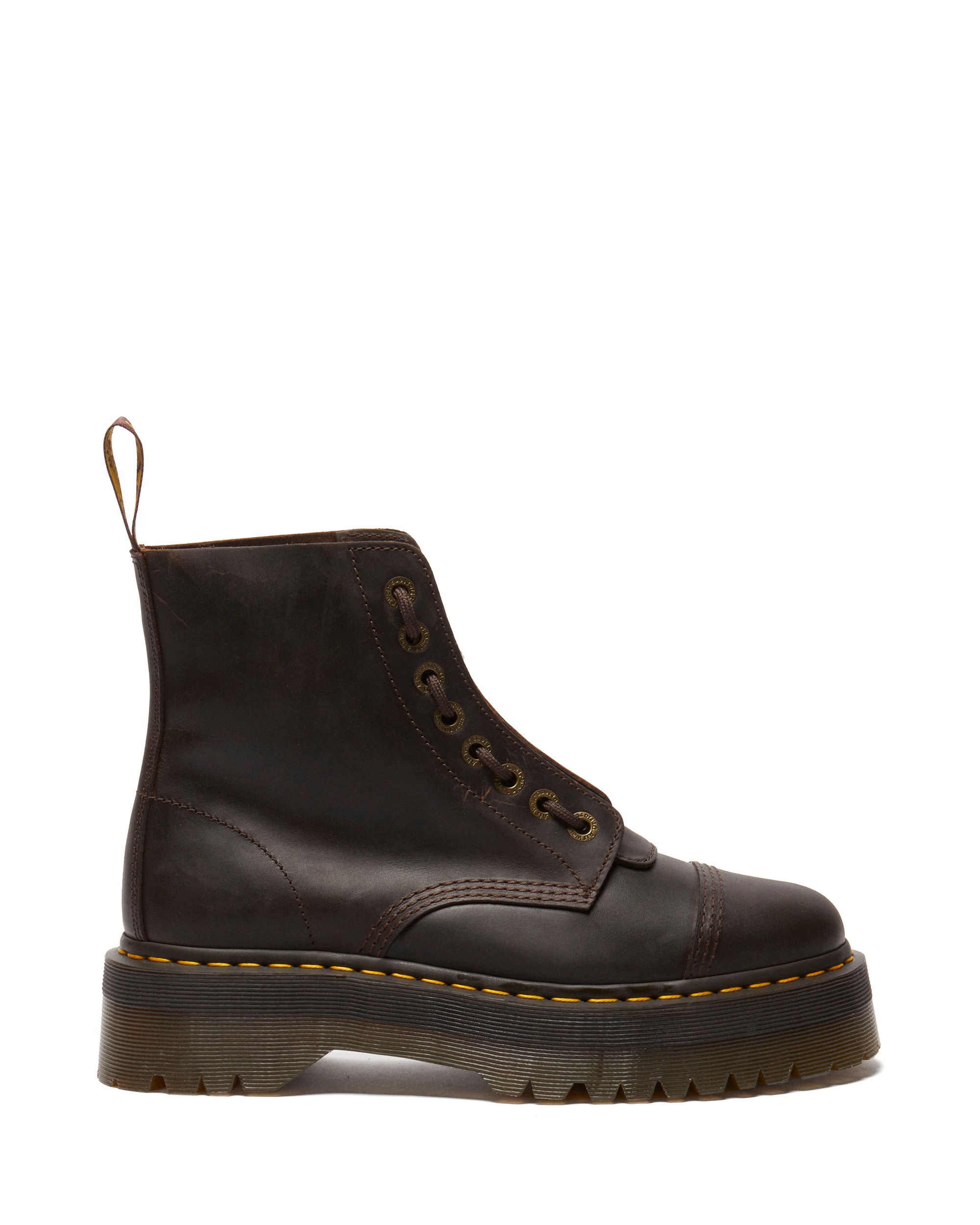 DR. MARTENS Schnürboots »Sinclair Orleans Leder Plateaustiefel«  Schlupfboots mit Vorder-Reißverschluss, Zierschnürung, Plateausohle