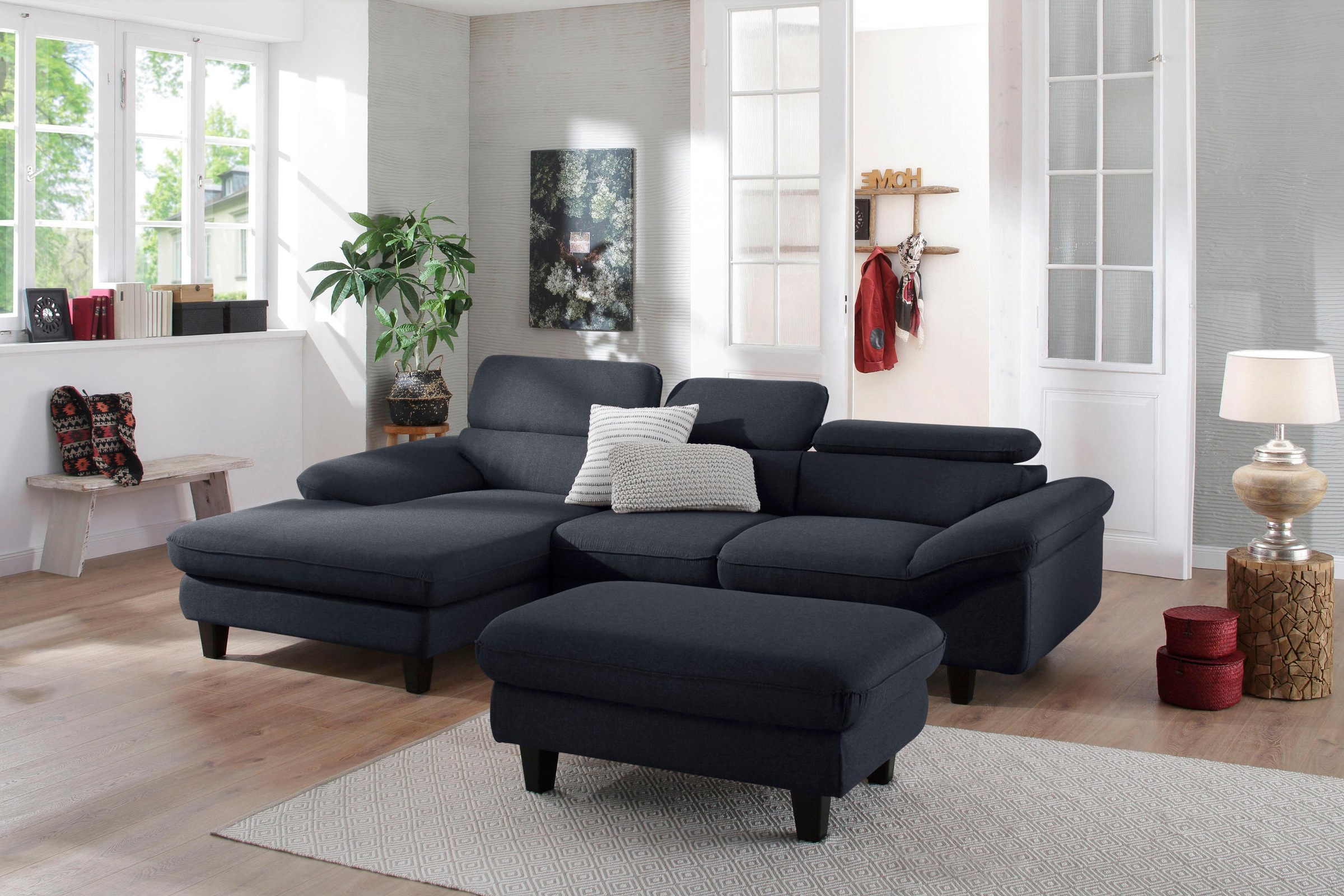 Home affaire Ecksofa »Pilot L-Form«, mit Kopfteilverstellung, optional Bettfunktion und Bettkasten