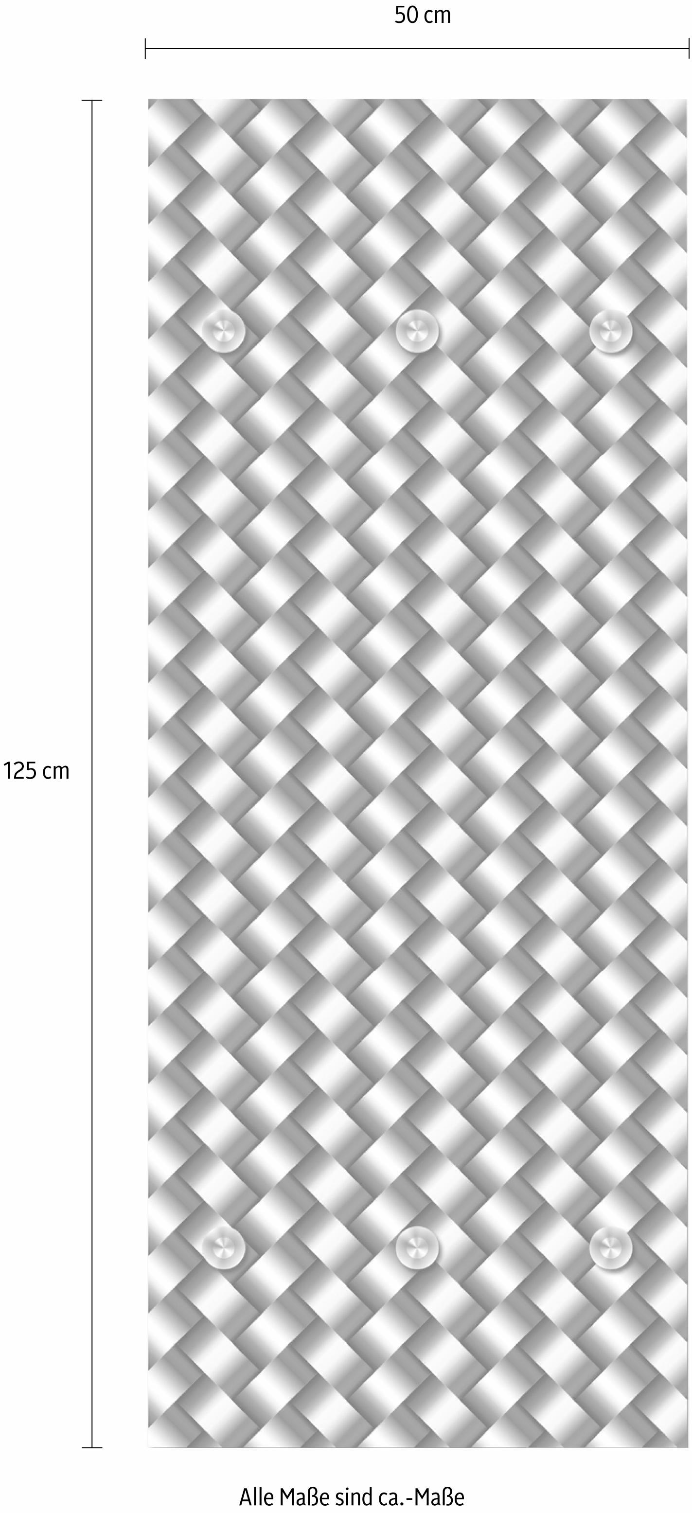 queence Garderobenleiste »Flechtmuster«, mit 6 Haken, 50 x 120 cm