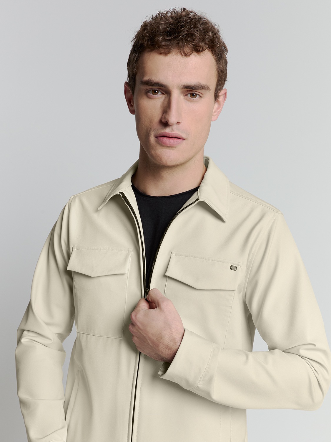 NO EXCESS Langarmhemd »No Excess Sedoc overshirt«