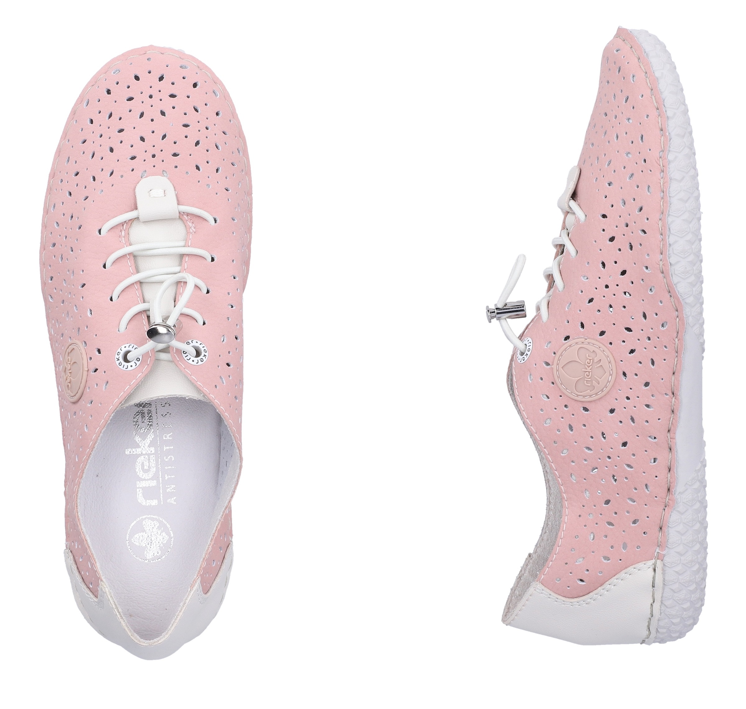 Rieker Slip-On Sneaker Rose-Offwhite Size 39 3