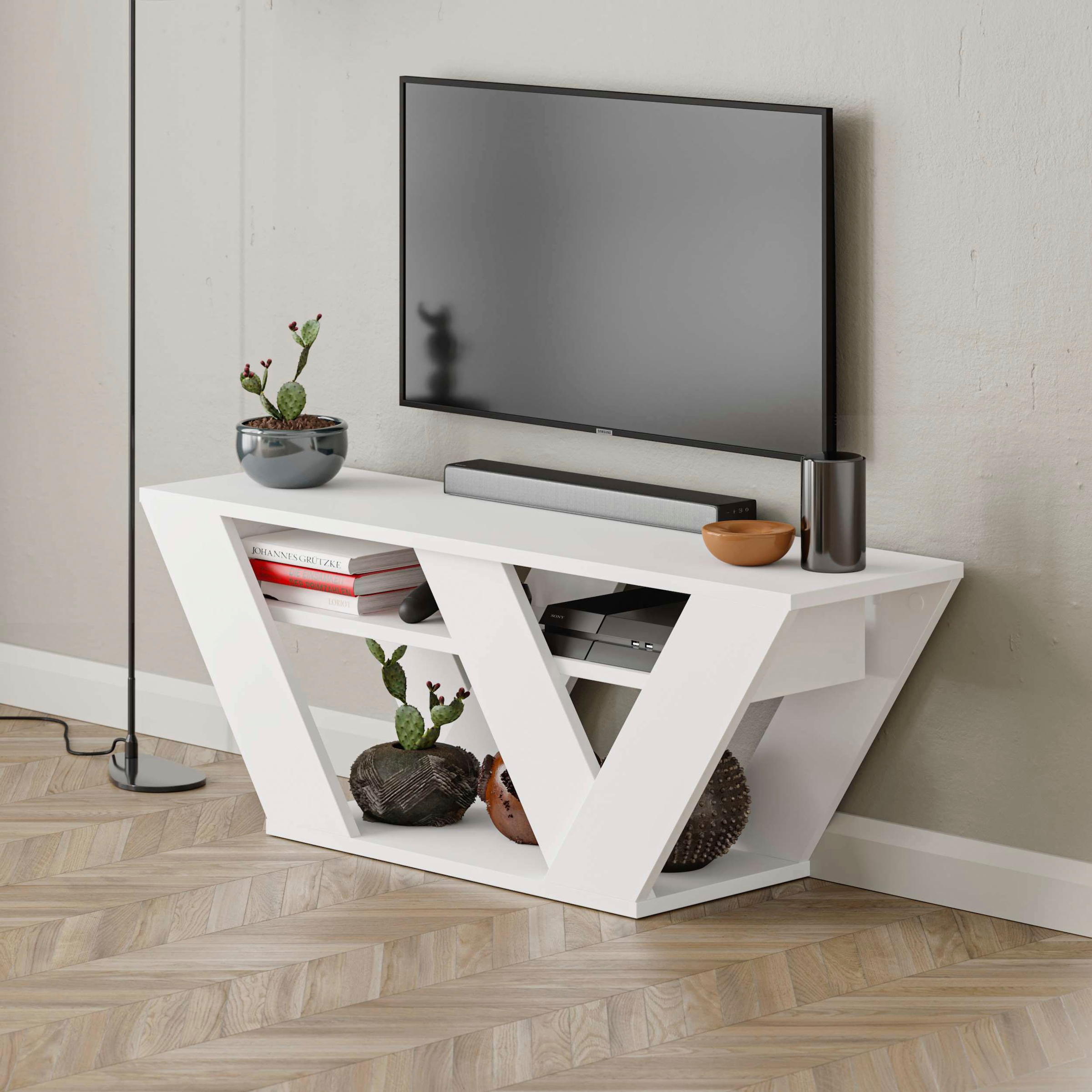 Decortie TV-Schrank »Thales TV Schrank«, (Packung), Einfache Montage,Platzsparend