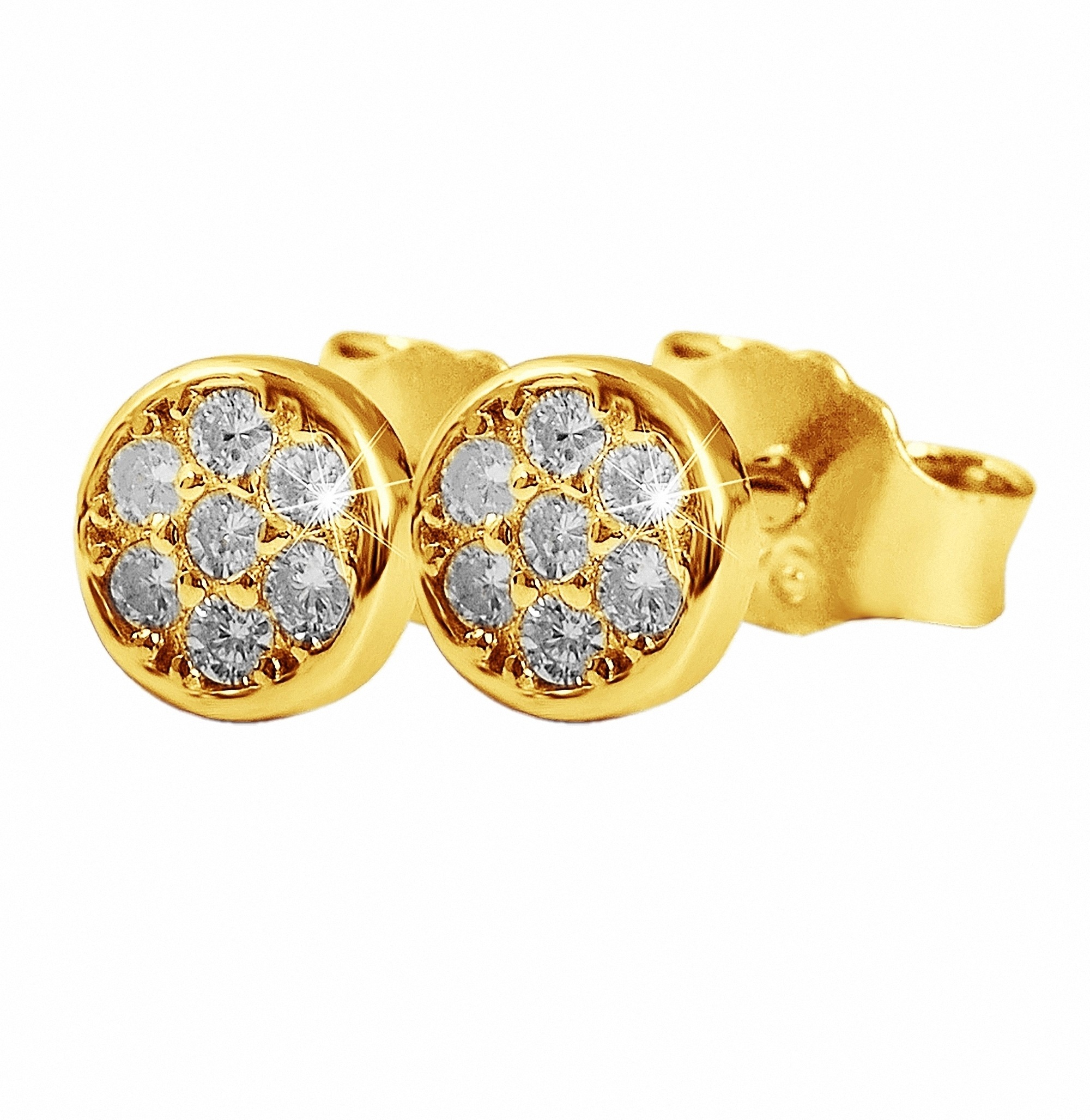 Adelia´s Paar Ohrhänger »Damen Ohrstecker aus 925 Sterling Silber und Zirkonia Ø 5 mm«