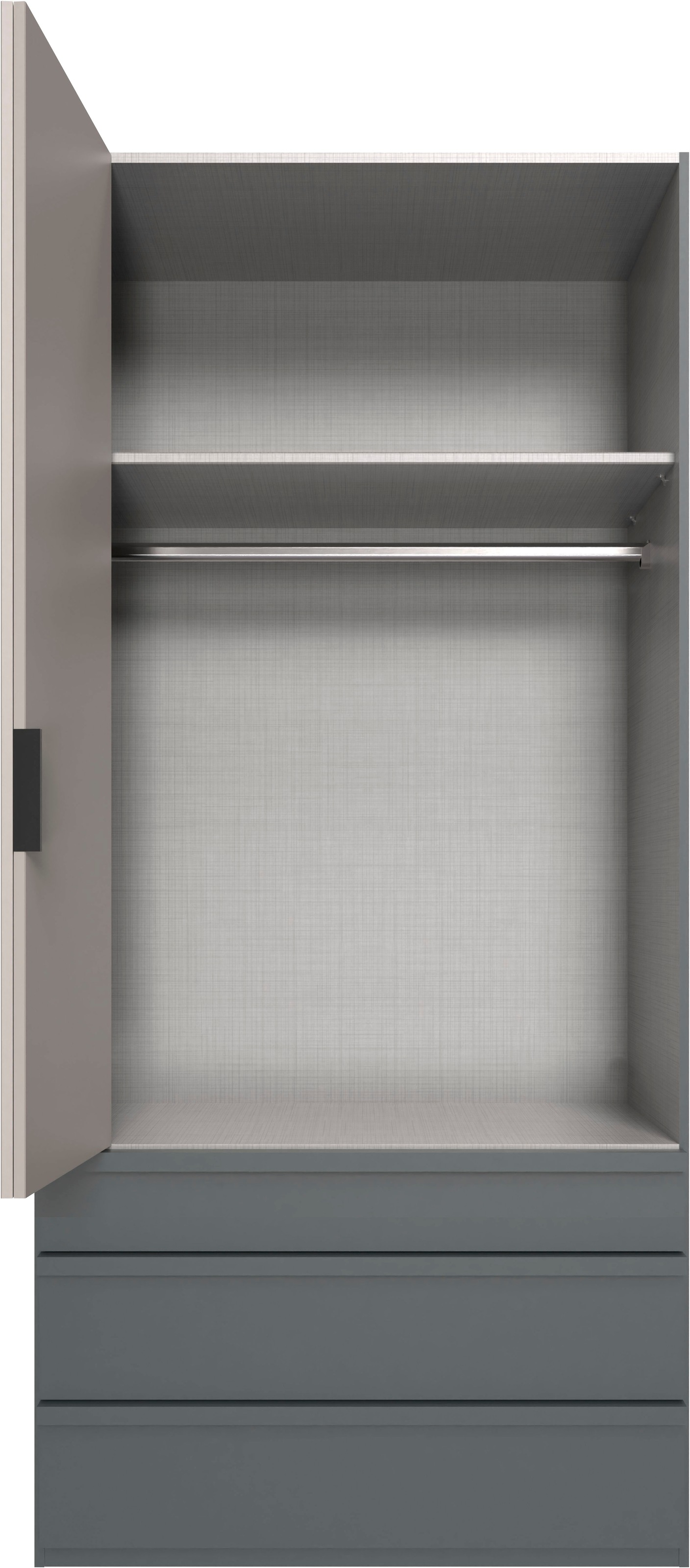 Wimex Falttürenschrank »Oxford by fresh to go, in 3 Breiten und 2 Höhen, Made in Germany«, (mit Schubladen, wahlweise mit oder ohne Spiegel), mit hochwertigen Falttüren für den perfekten Überblick