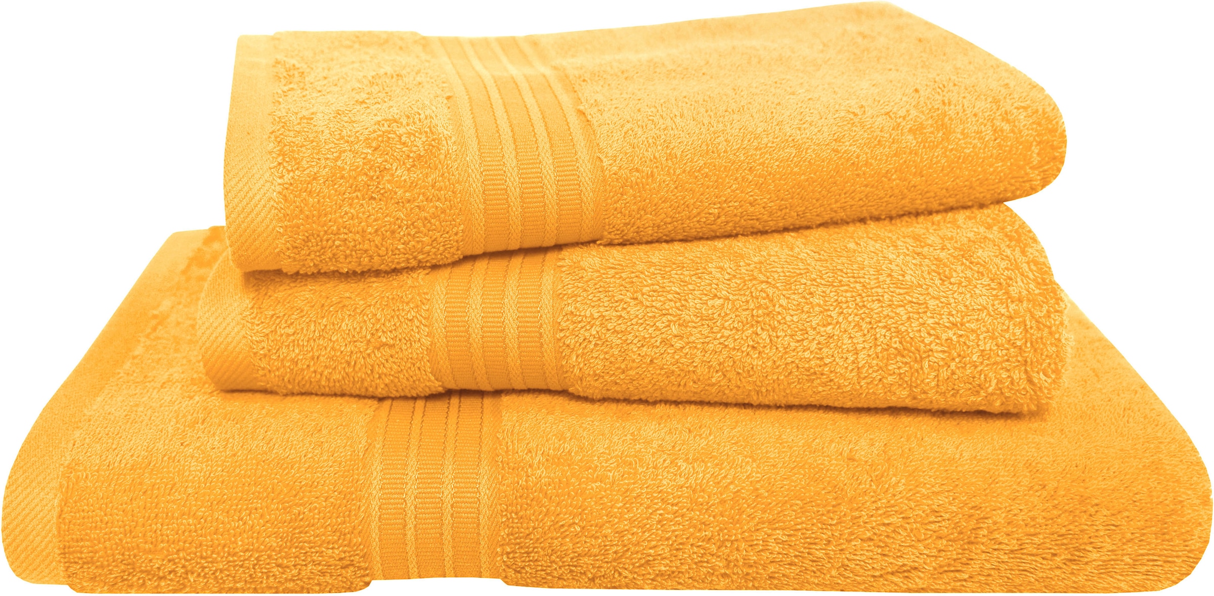 Dyckhoff Handtuch Set "Siena" Set 3 Stk. Frottier mit Bordüre; 2 Handtücher (50x100cm), 1 Duschtuch (70x140cm)