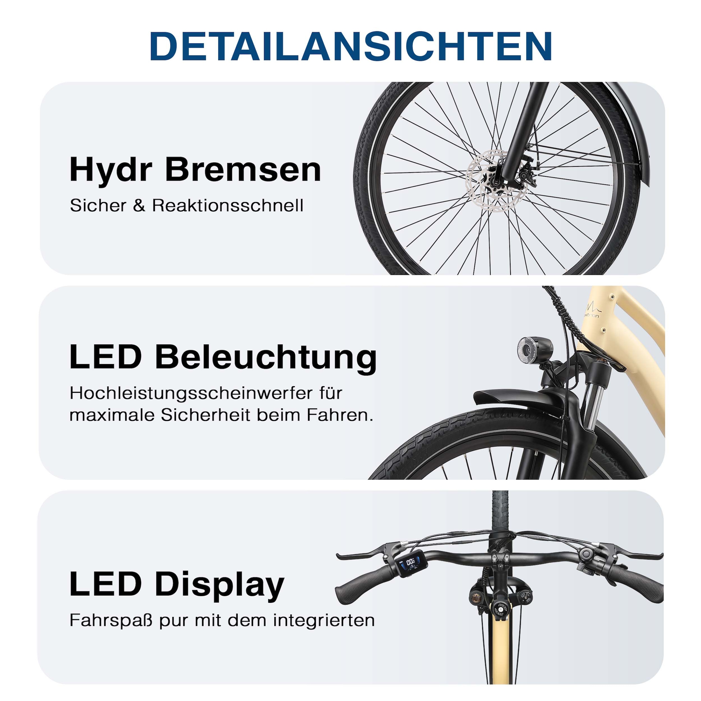 Maxtron »Maxtron Urban 7 E-Citybike 28 Zoll« 7 Gang Shimano Altus Schaltwerk Kettenschaltung Heckmotor 250 W Packung,  Tiefeinsteiger für Damen
