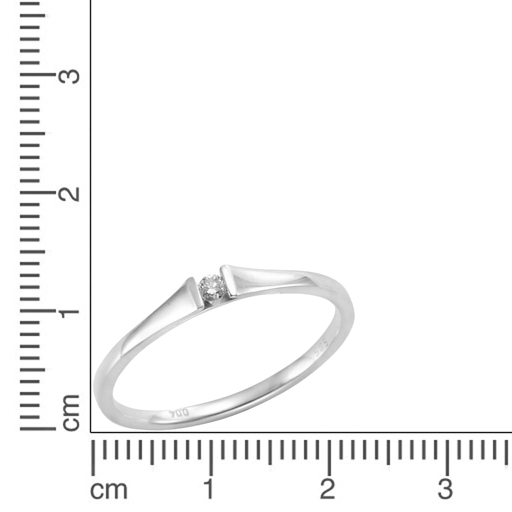 Orolino Fingerring »585 Weißgold Brillant 0,04ct.«