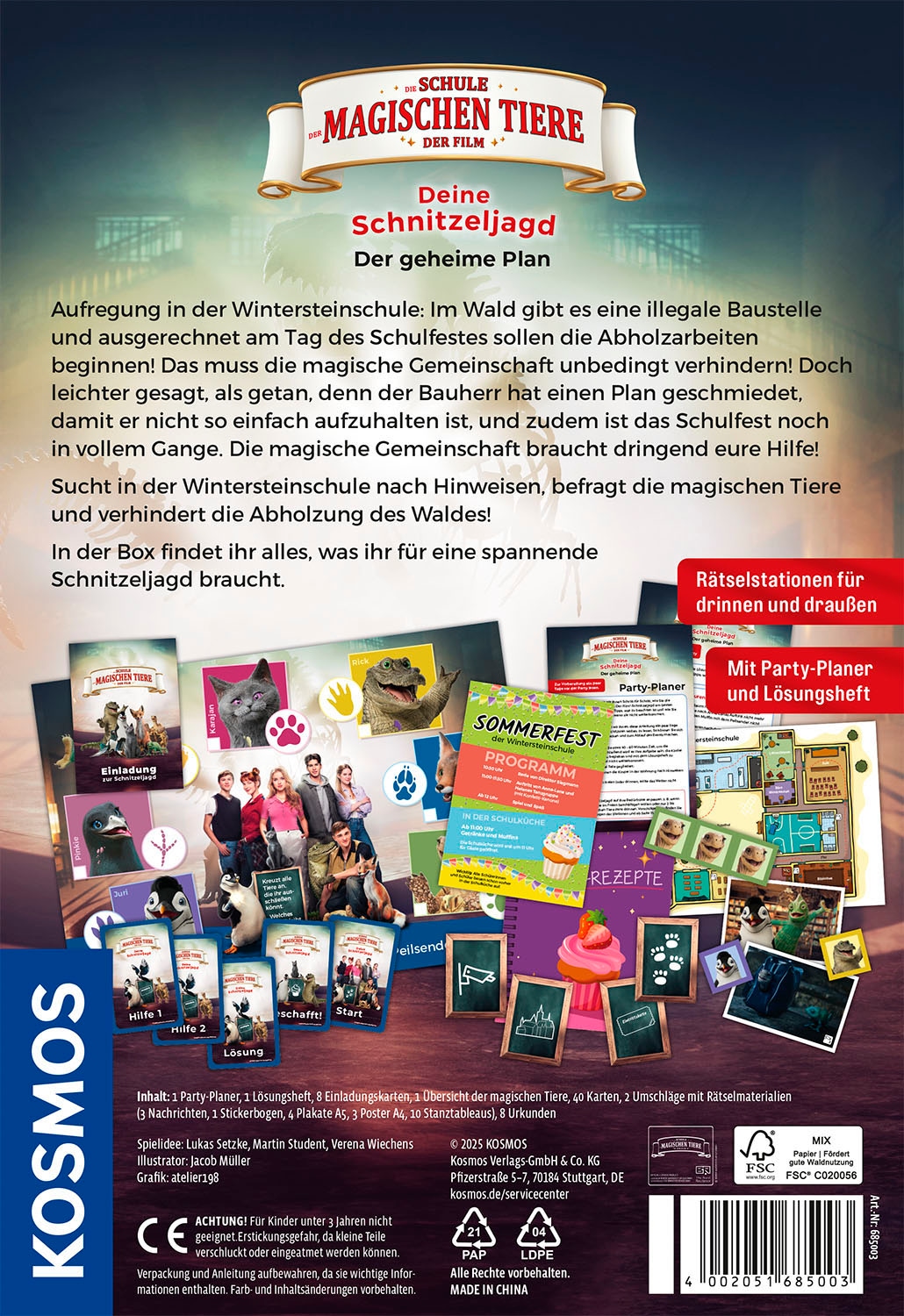 Kosmos Spiel »Die Schule der magischen Tiere Rätsel-Party Deine Schnitzeljagd«