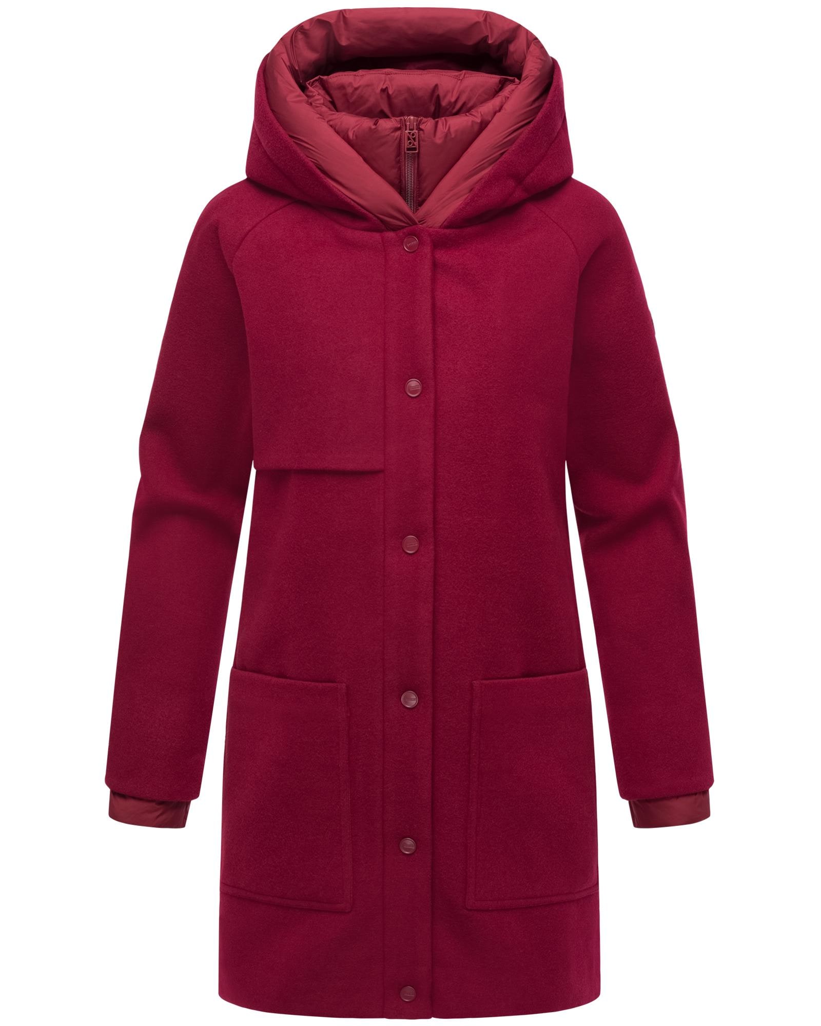 Navahoo Kurzmantel "Flauschwunder 14" Damen Mantel in Wollmantel-Optik mit günstig online kaufen