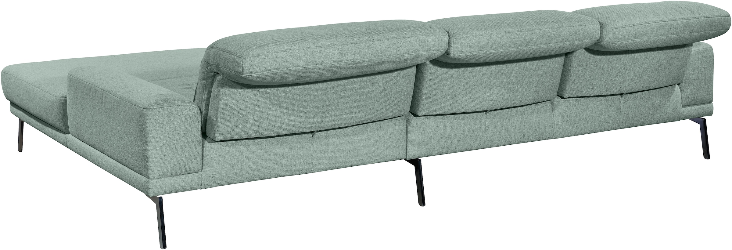 Musterring Ecksofa »MR 4580«, mit Kopf- und Sitztiefenverstellung, Metallfuß chrom, 288 x 193/220cm