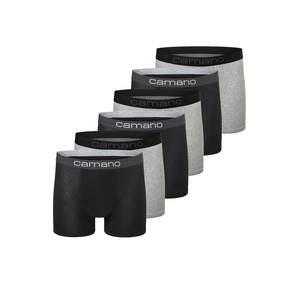 Camano Boxershorts »Boxershorts Unterhosen Herren elastischer Gummibund ohne«