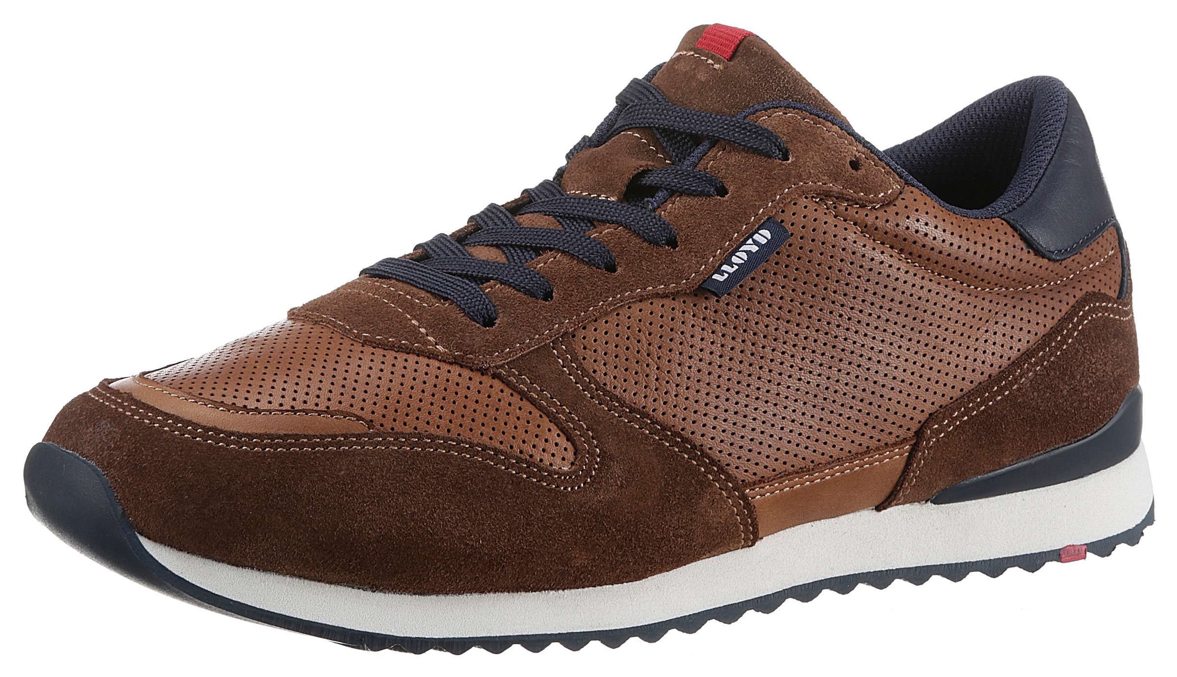 Lloyd Sneaker »EDMOND«, mit modischer Perforation, Freizeitschuh, Halbschuh, Schnürschuh