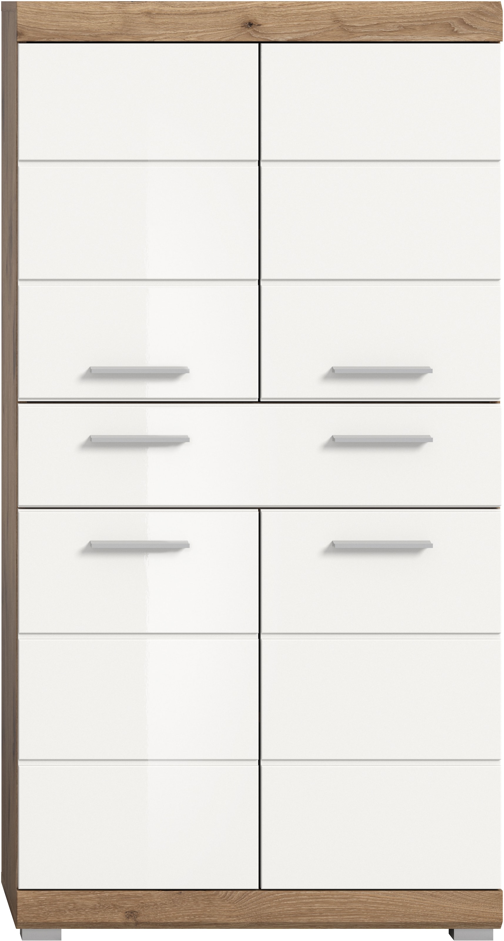 INOSIGN Midischrank »Siena, Breite 74cm, 4 Türen, 1 Schubkasten, 4 Fächer, MDF-Front«, in verschiedenen Farben erhältlich, Badmöbel, Badschrank, Schrank, Bad