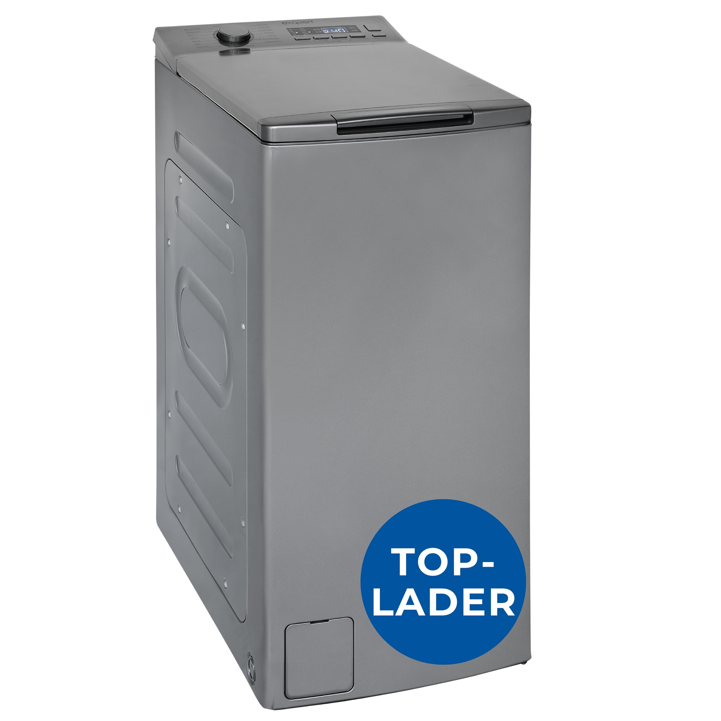 Thumbnail - exquisit Waschmaschine "LTO1207-030A silber-dunkel" 7,5 kg 1200 U/min 7,5 kg, 15 Programme, Restlaufzeitanzeige, Kinders...