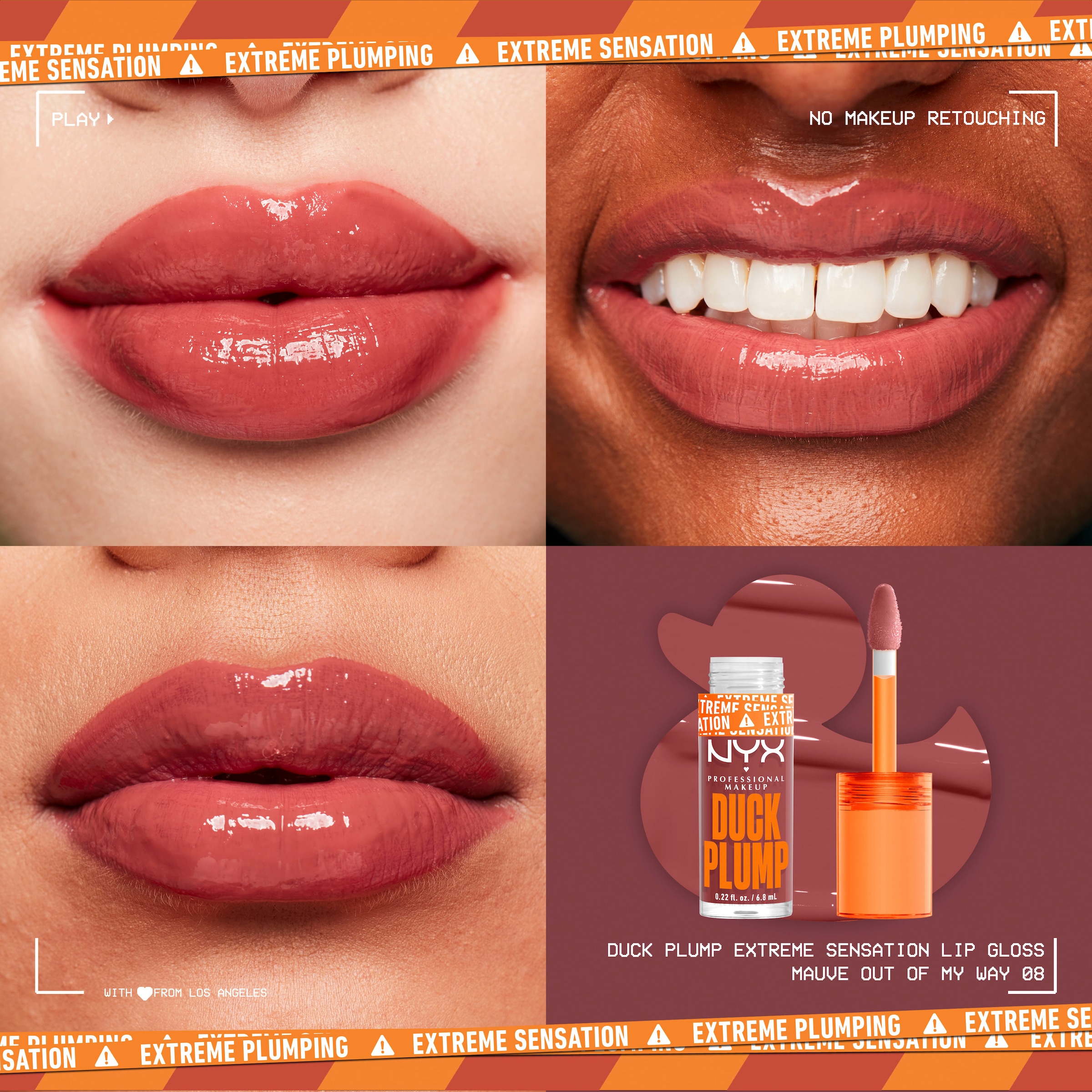 NYX Lipgloss »NYX Professional Makeup Duck Plump Mauve Out my Way«, mit Collagen