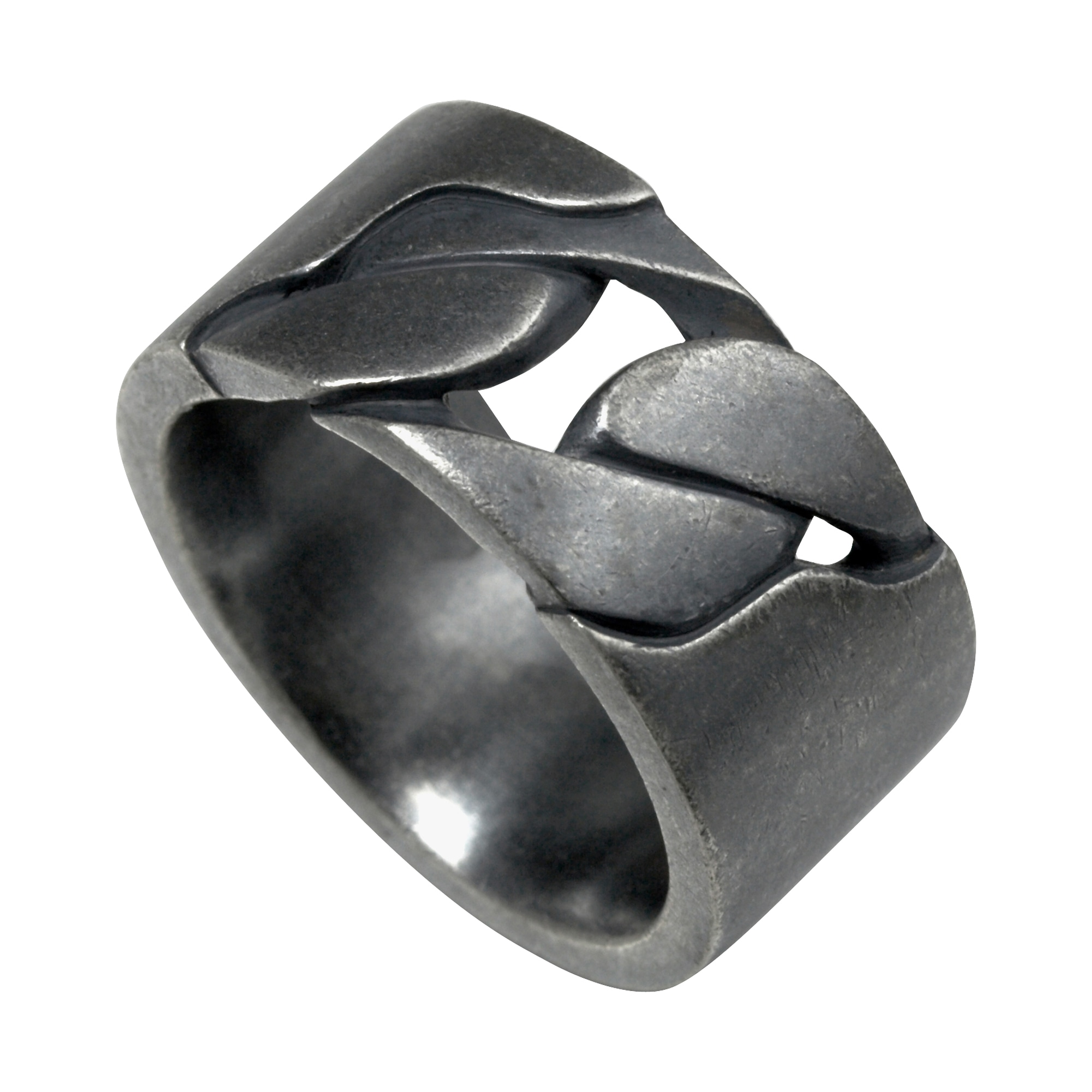 Fingerring »925/- Sterling Silber matt oxidiert schwarz«