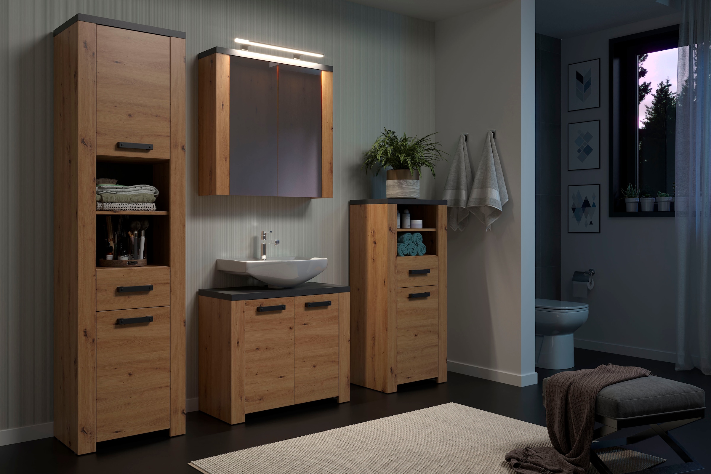 welltime Badezimmer-Set »Ambres« 4 Stk. tlg.