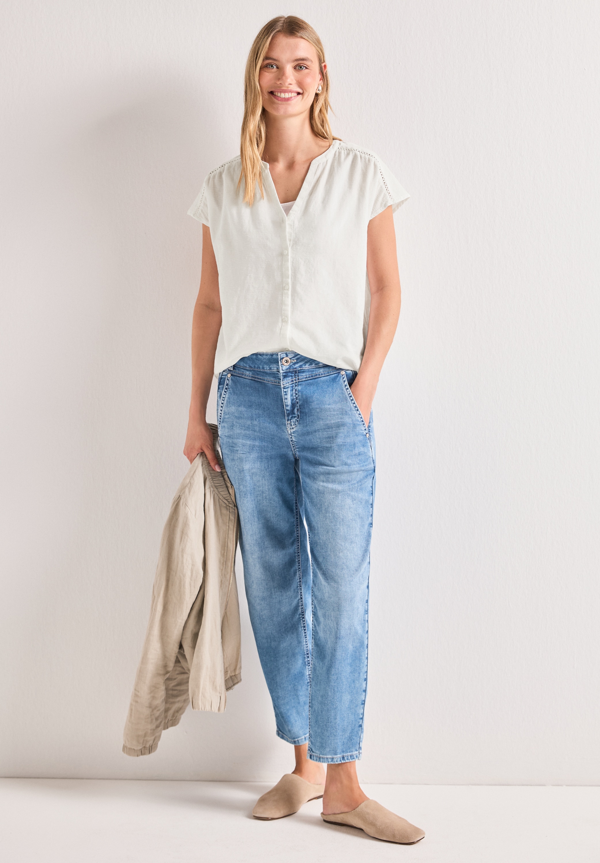 STREET ONE Shirtbluse aus reiner Baumwolle