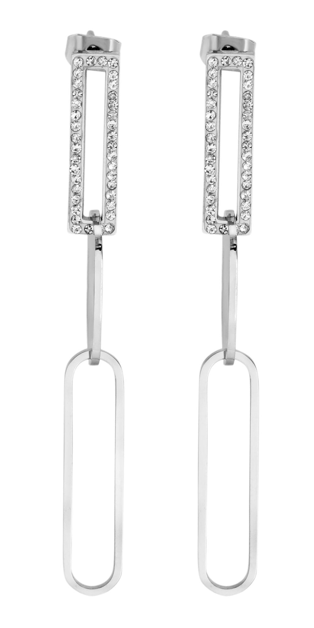 Adelia´s Paar Ohrhänger "Ohrringe – Ohrstecker aus Edelstahl mit Strass" Ein stilvolles Geschenk für besondere Momente