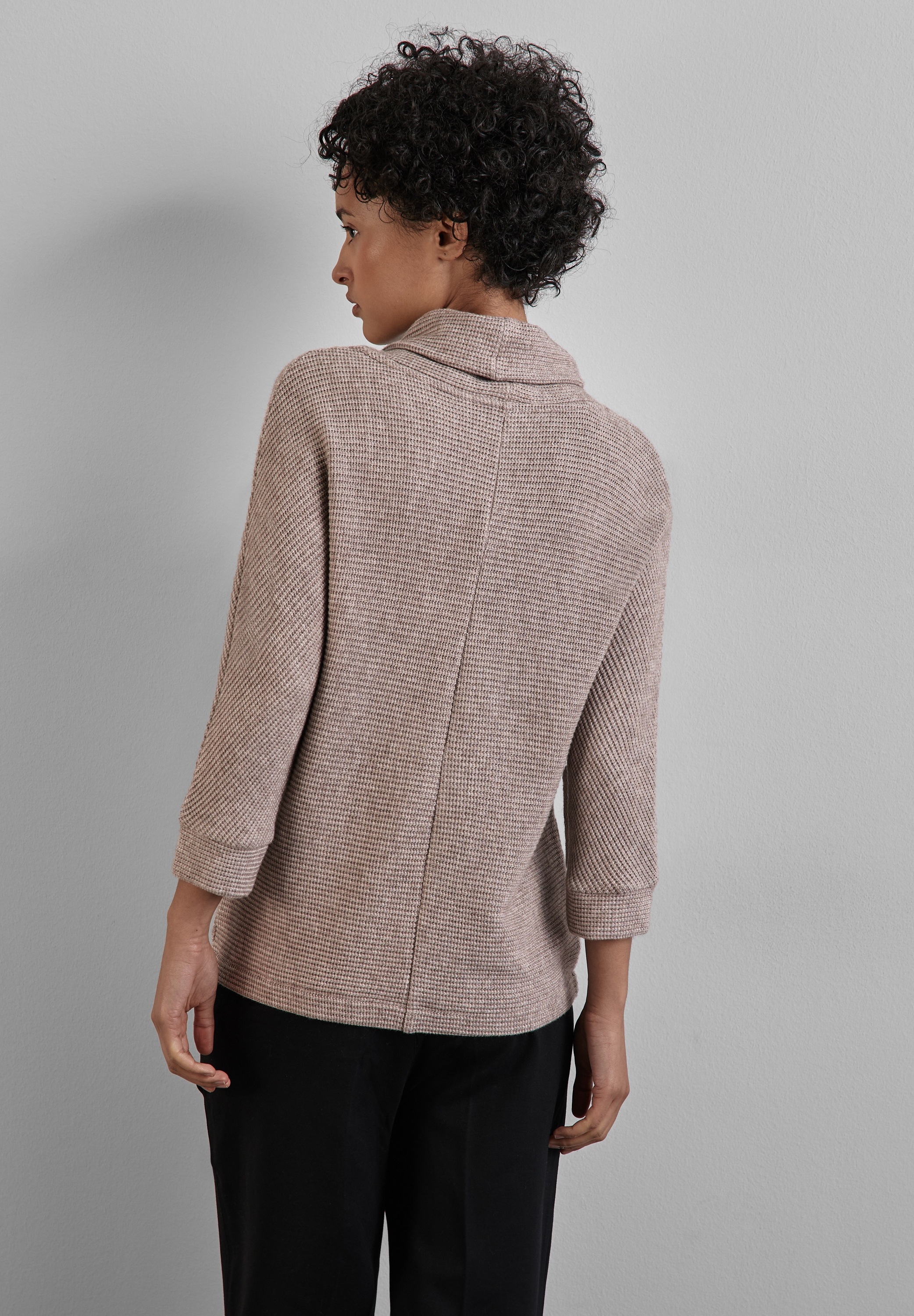 STREET ONE Rollkragenshirt, mit Schalkragen