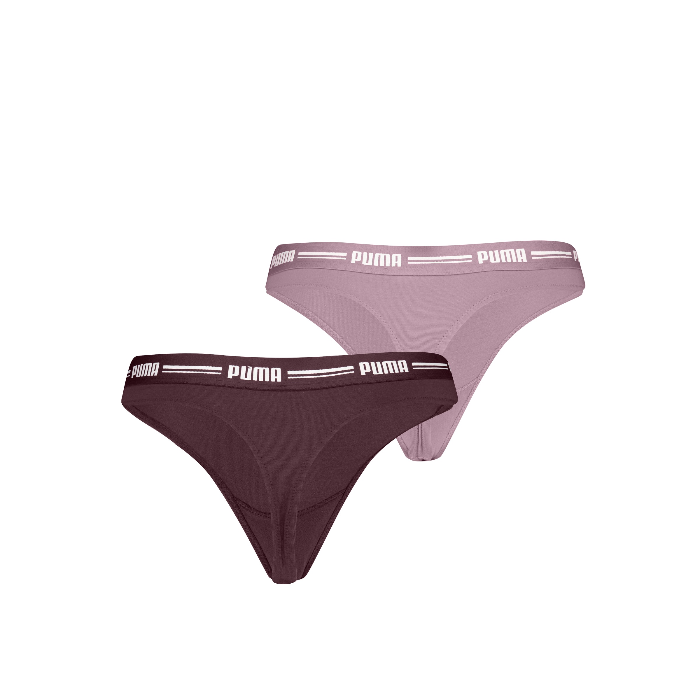 PUMA String »PUMA WOMEN STRING 2P«, (2er Pack), mit schmalem elastischem Logobündchen
