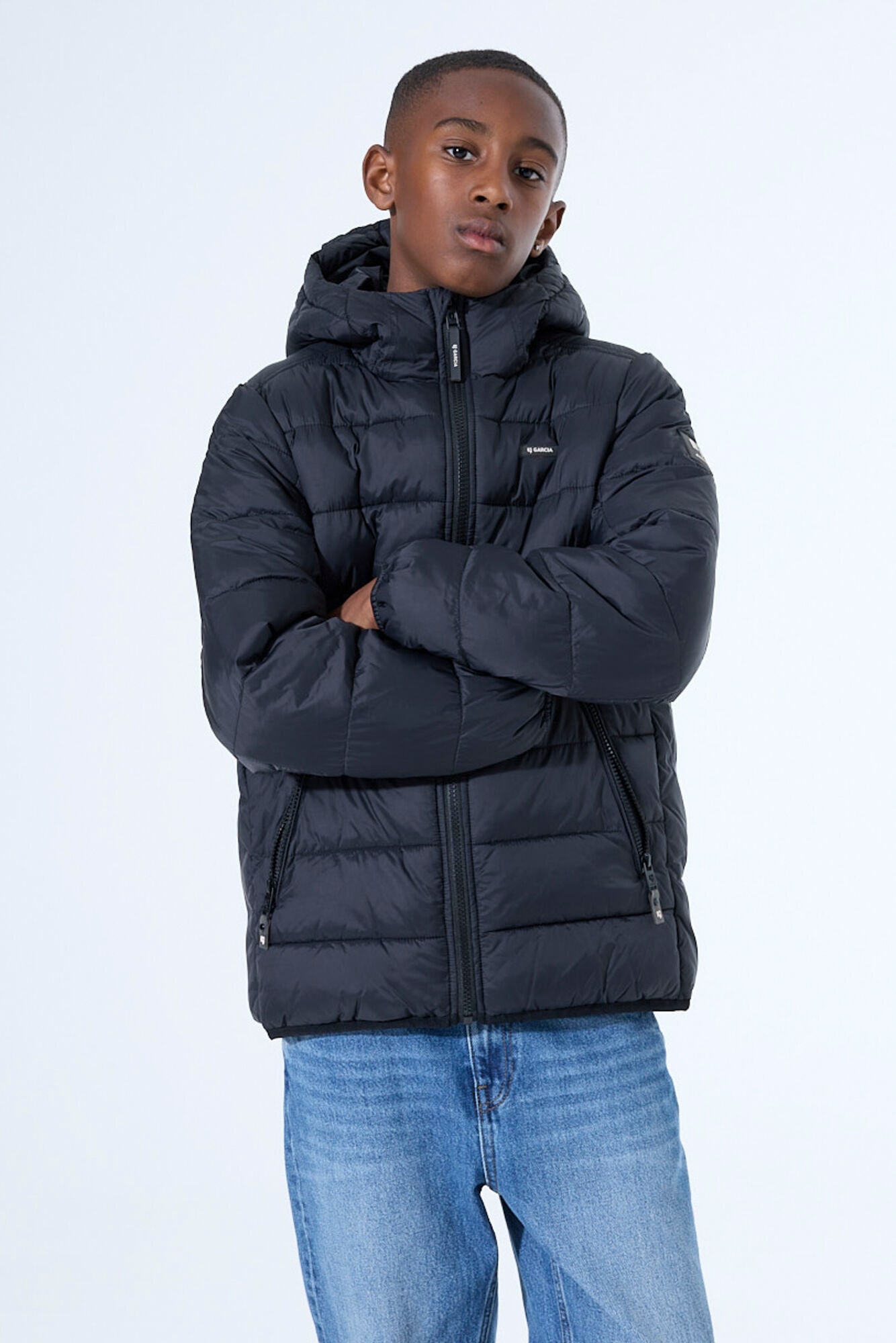 Garcia Steppjacke mit Kapuze mit Logo Stickerei for BOYS