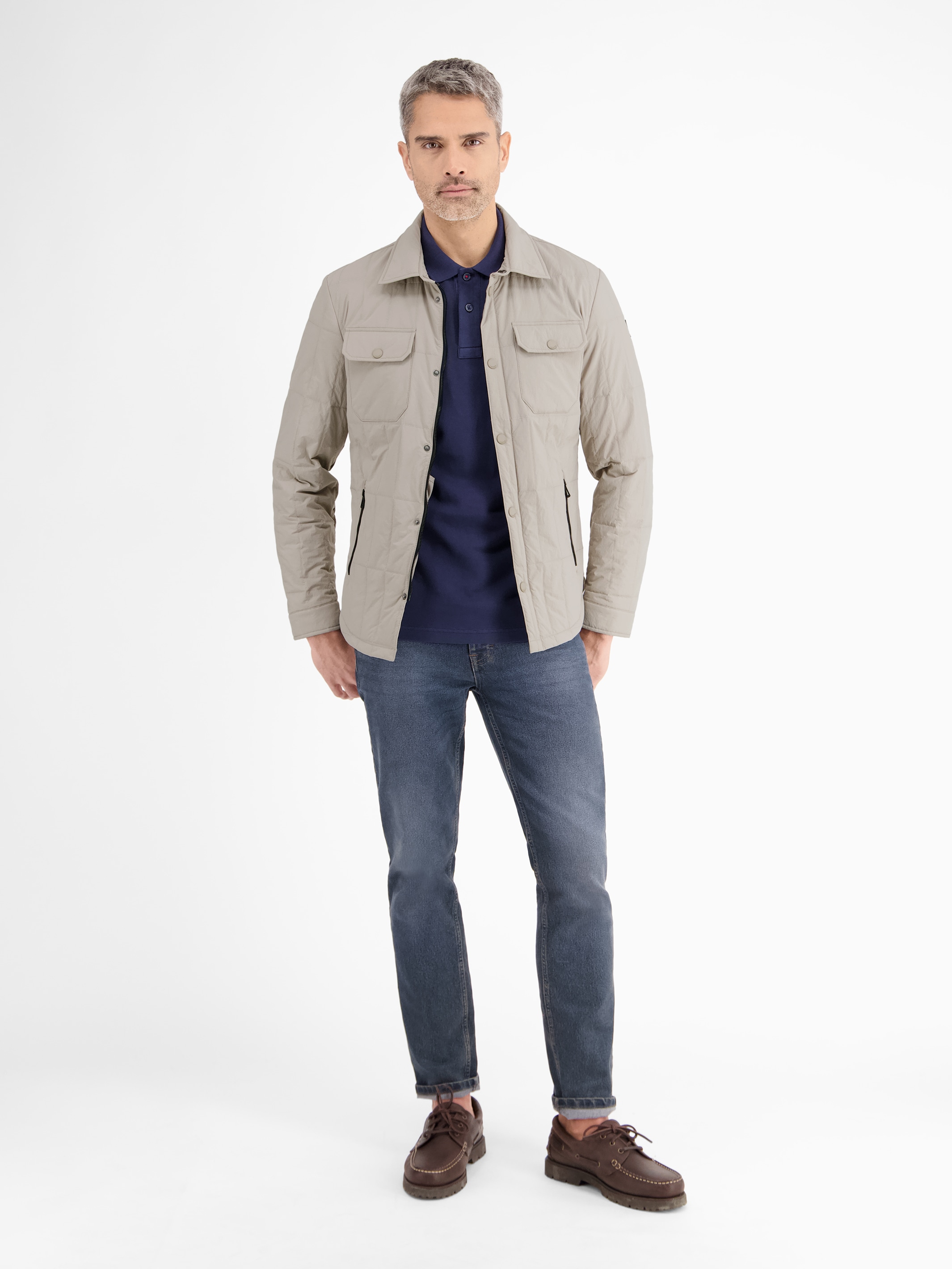 LERROS Hemdjacke »LERROS Overshirt-Jacke, leicht gefüttert«, ohne Kapuze, Wasserabweisend