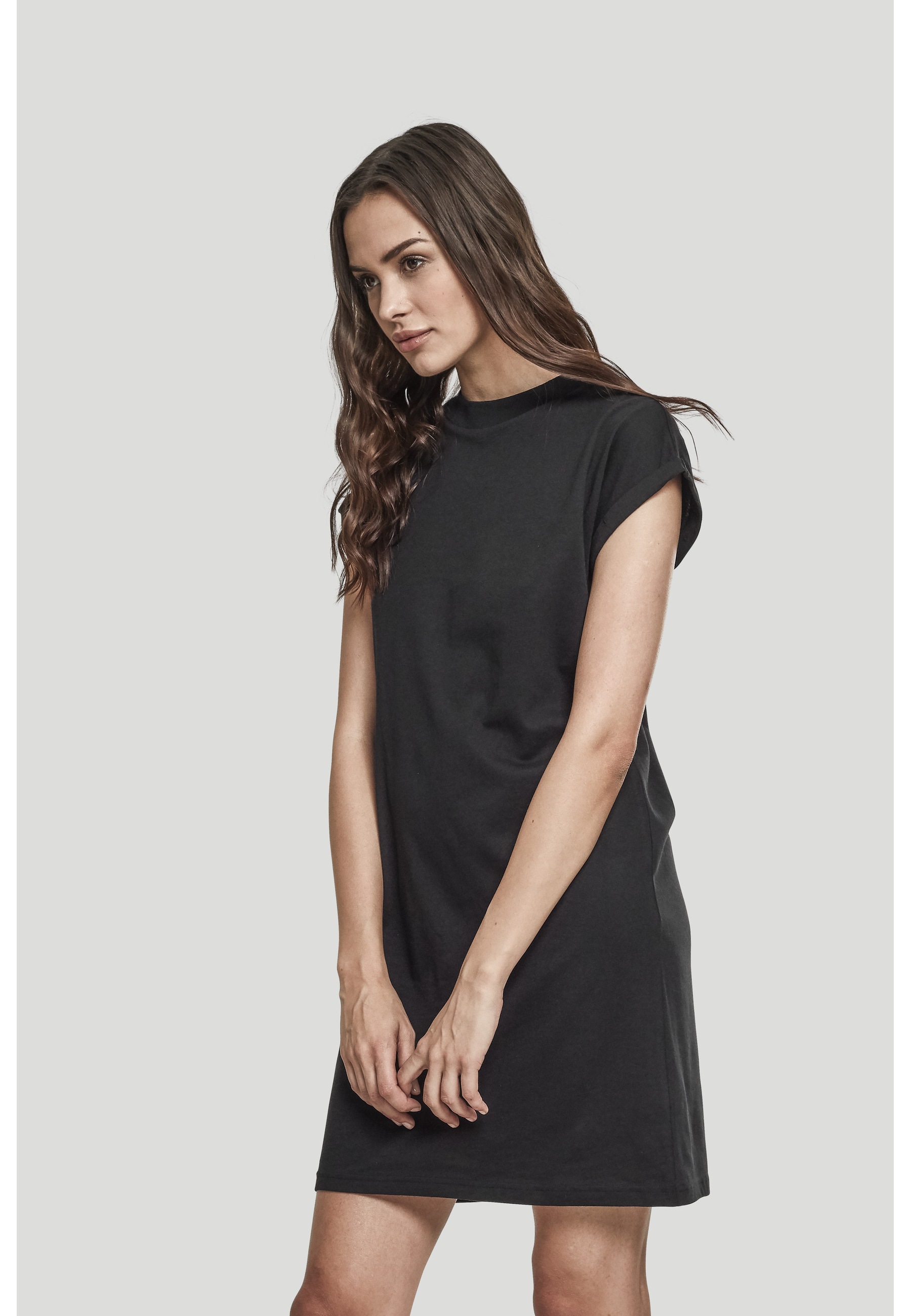 URBAN CLASSICS Shirtkleid »Urban Classics Damen Ladies Turtle Extended Shoulder Dress« 1 Stk. tlg.