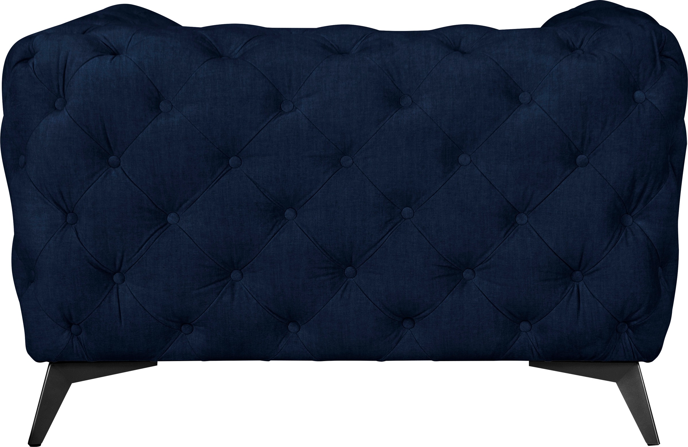 Chesterfield-Sessel HOME AFFAIRE "Glynis Sessel", blau (deep ocean), B:125cm H:75cm T:97cm, Struktur (100% Polyester);Samtoptik (100% Polyester), Sessel, aufwändige Knopfheftung, moderne Chesterfield Optik, Fußfarbe wählbar 6