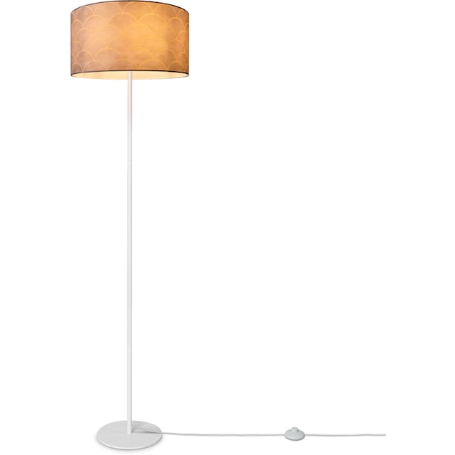 Paco Home Stehlampe »Luca Pillar«, Stehlampe Wohnzimmer Mit Stoff Büro  Modern Vintage Retro Muster E27 | BAUR