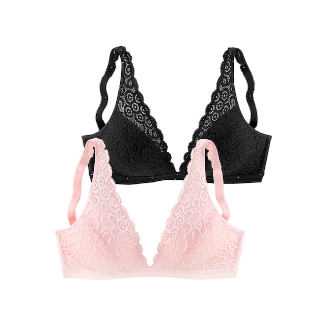 petite fleur Bralette-BH, (Packung, 2 Stück), ohne Bügel aus Spitze, Dessous  online bestellen | BAUR